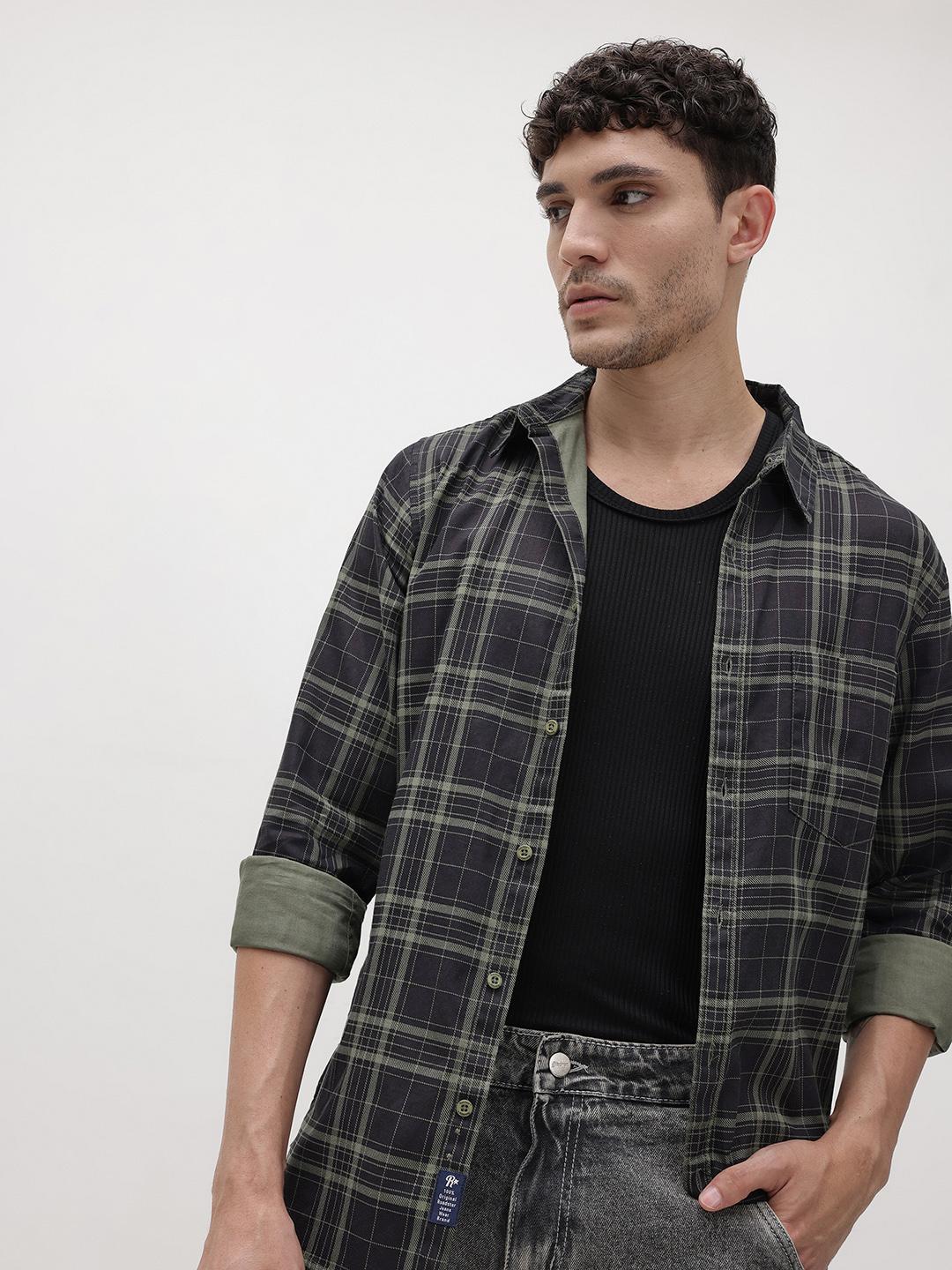 The Roadster Life Co. Cotton Checked Casual Shirt