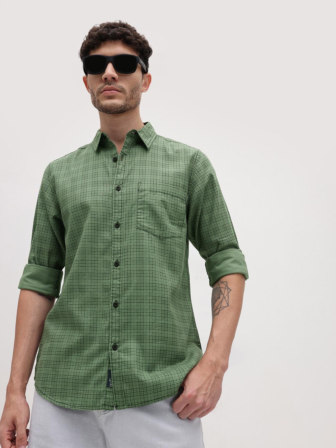 The Roadster Life Co. Pure Cotton Checked Casual Shirt