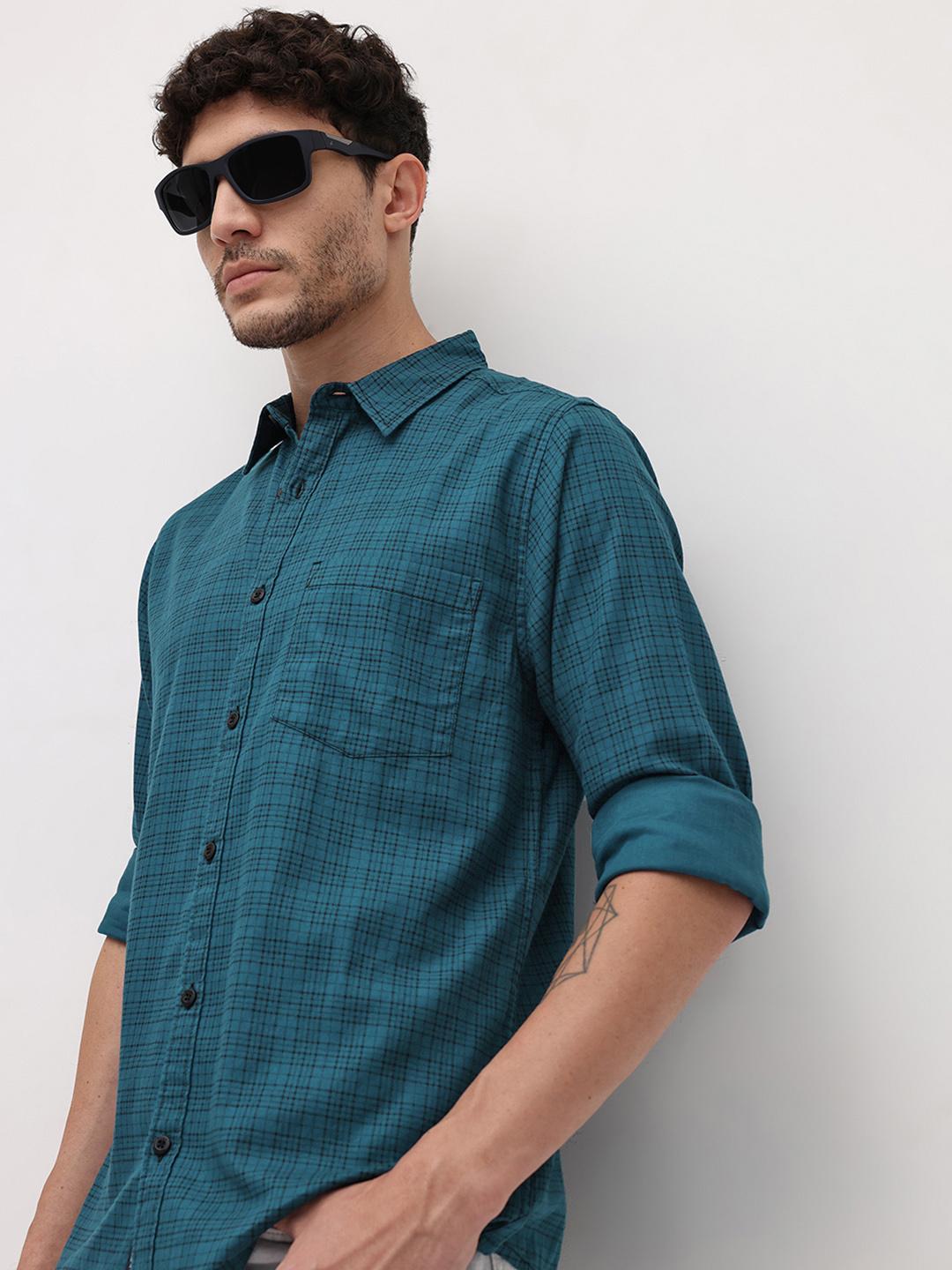 The Roadster Life Co. Pure Cotton Checked Casual Shirt