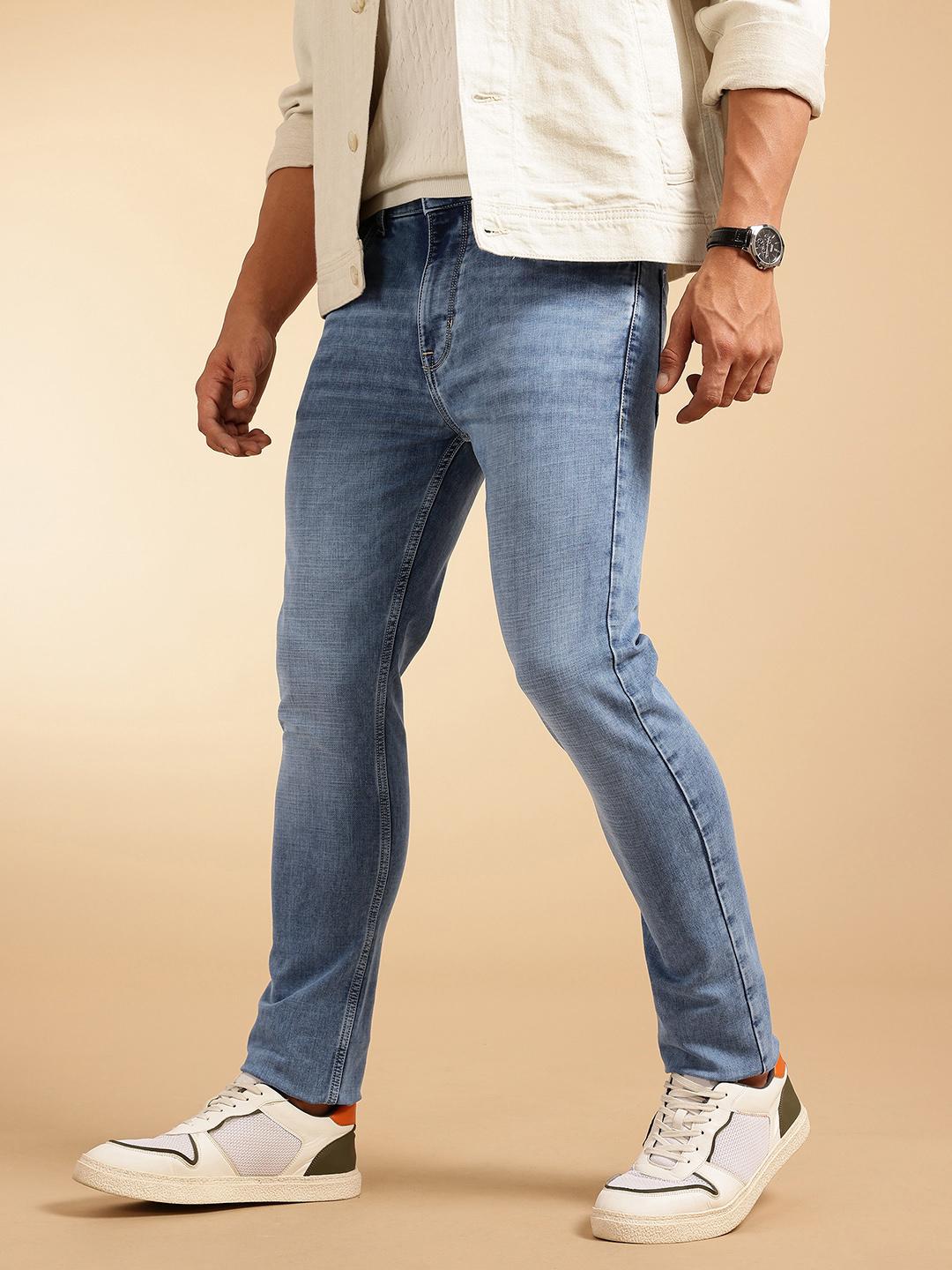 French Connection Men Slim Fit Light Fade Stretchable Jeans