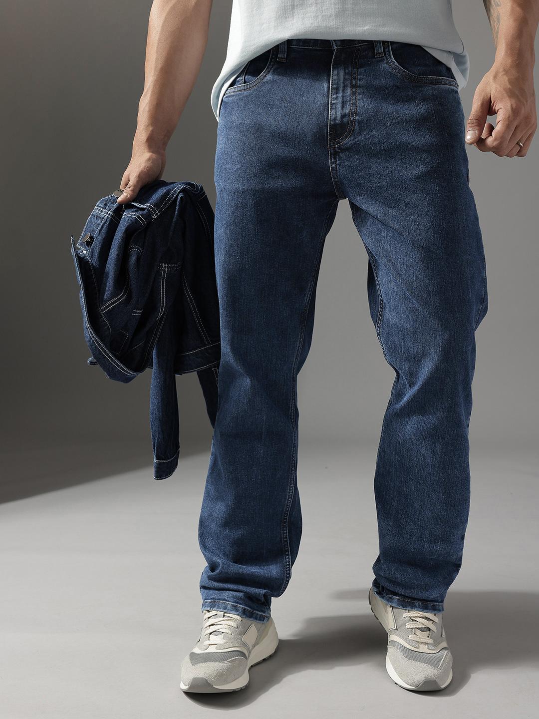 FCUK Men Relaxed Fit Light Fade Stretchable Jeans