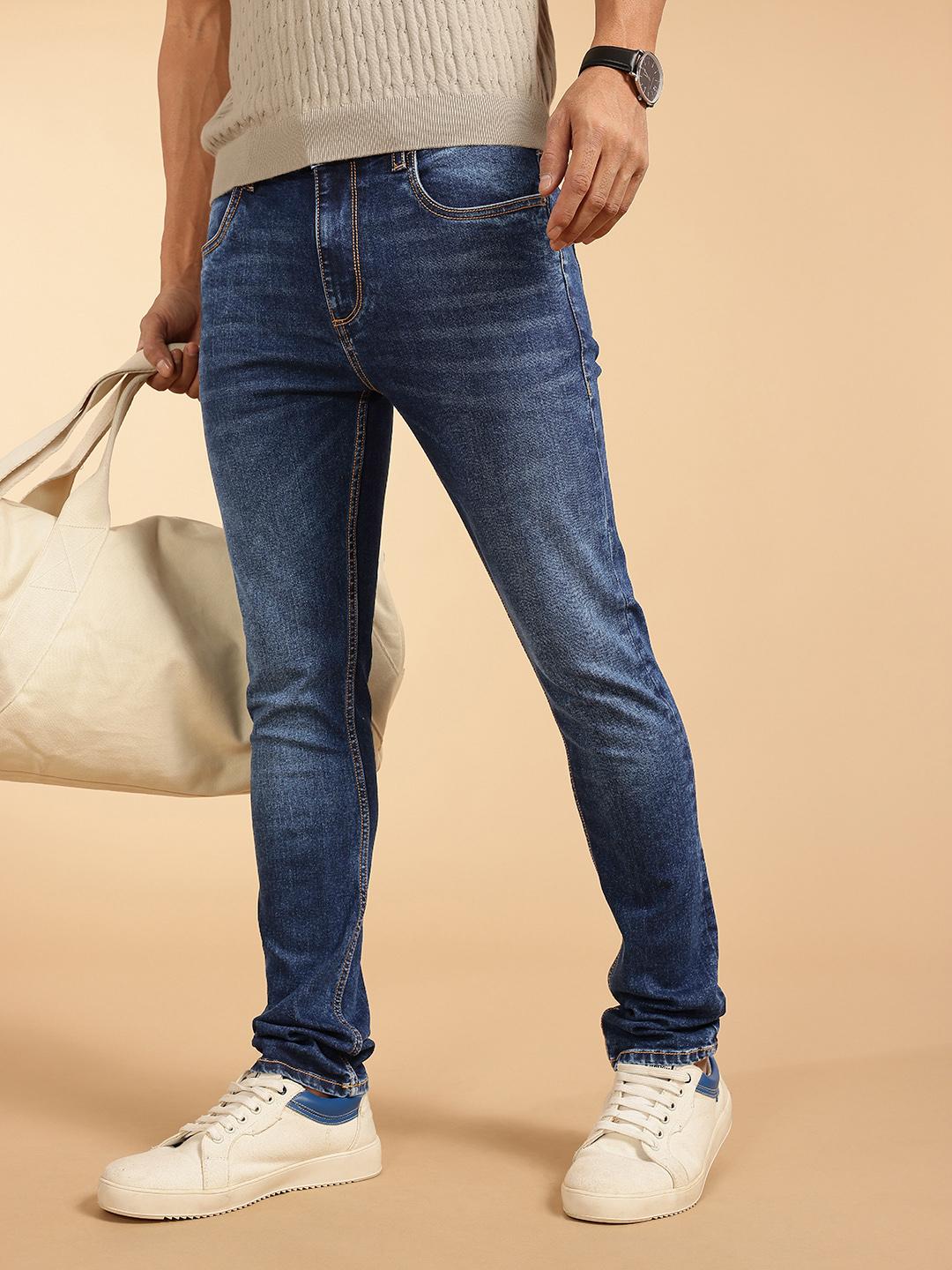 French Connection Men Slim Fit Light Fade Stretchable Jeans