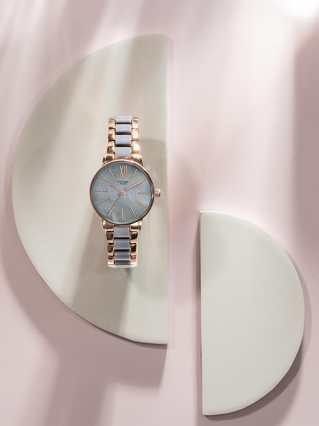 Sonata Women Embellished Dial Watch SP80051KM03W - Image 1