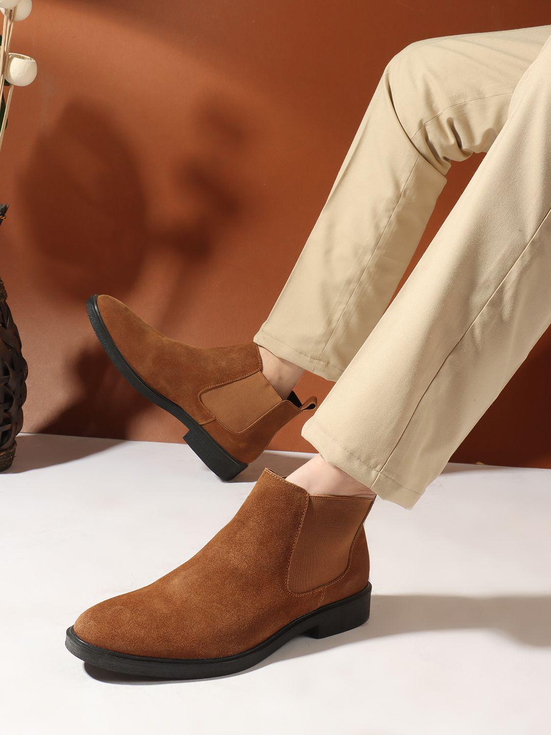 Buy Carlton London Men Round Toe Chelsea Boots -  - Footwear for Men