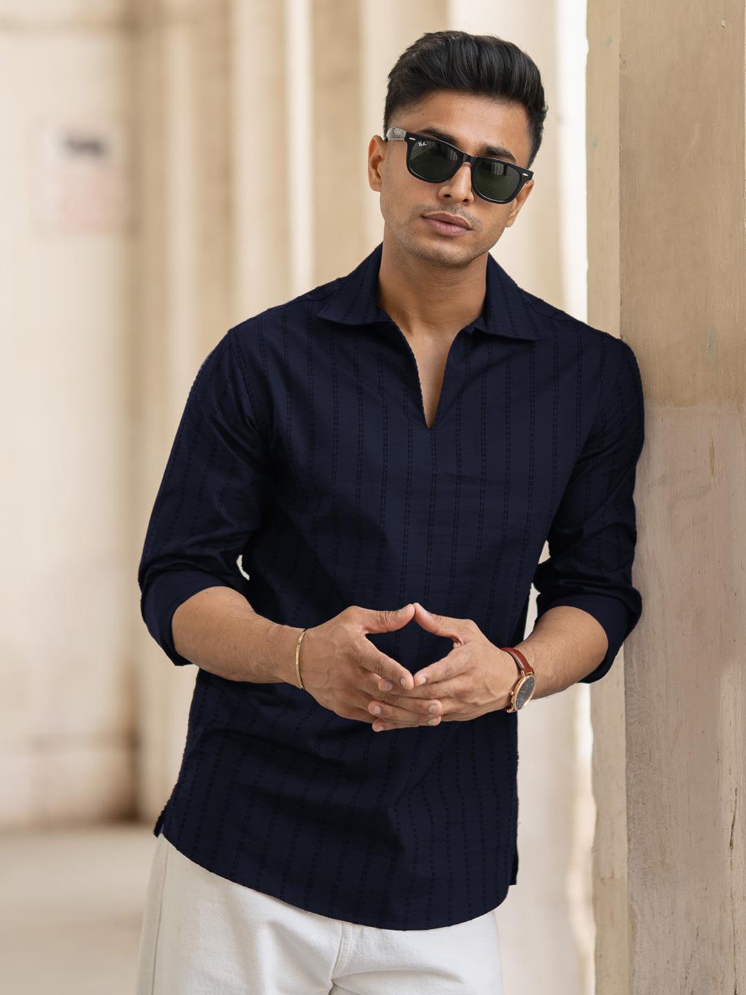 Men's Red Standard Slim Fit Checked Spread Collar Cotton Casual Shirt