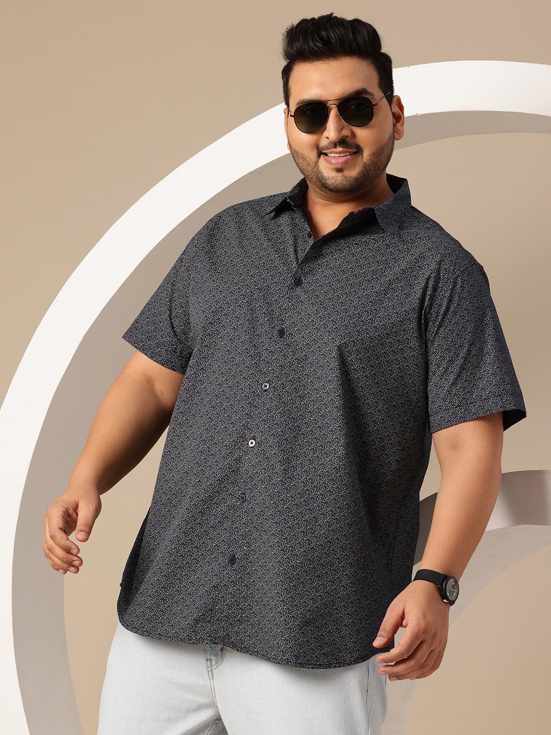 Sztori Plus Size Printed Pure Cotton Shirt
