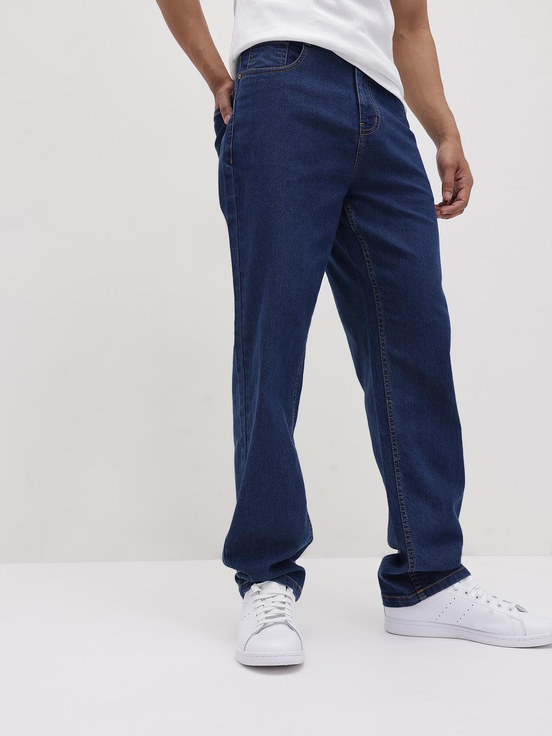 The Roadster Life Co. Men Mid-Rise Stretchable Straight Fit Jeans