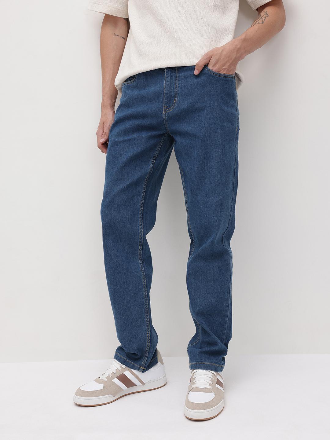 The Roadster Life Co. Men Slim Fit Mid-Rise Stretchable Jeans