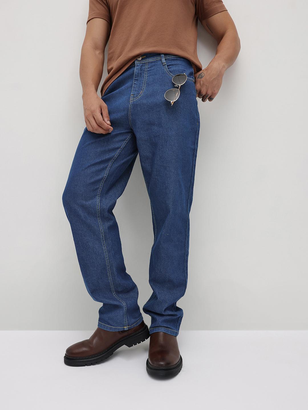 The Roadster Life Co. Men Mid-Rise Straight Fit Stretchable Jeans