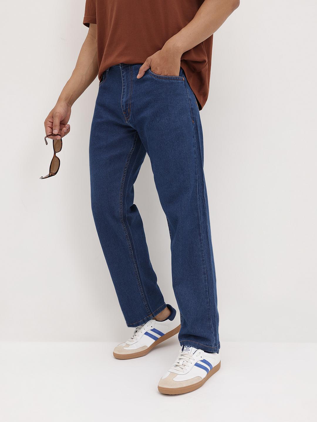 The Roadster Life Co. Men Relaxed Fit Mid-Rise Stretchable Jeans