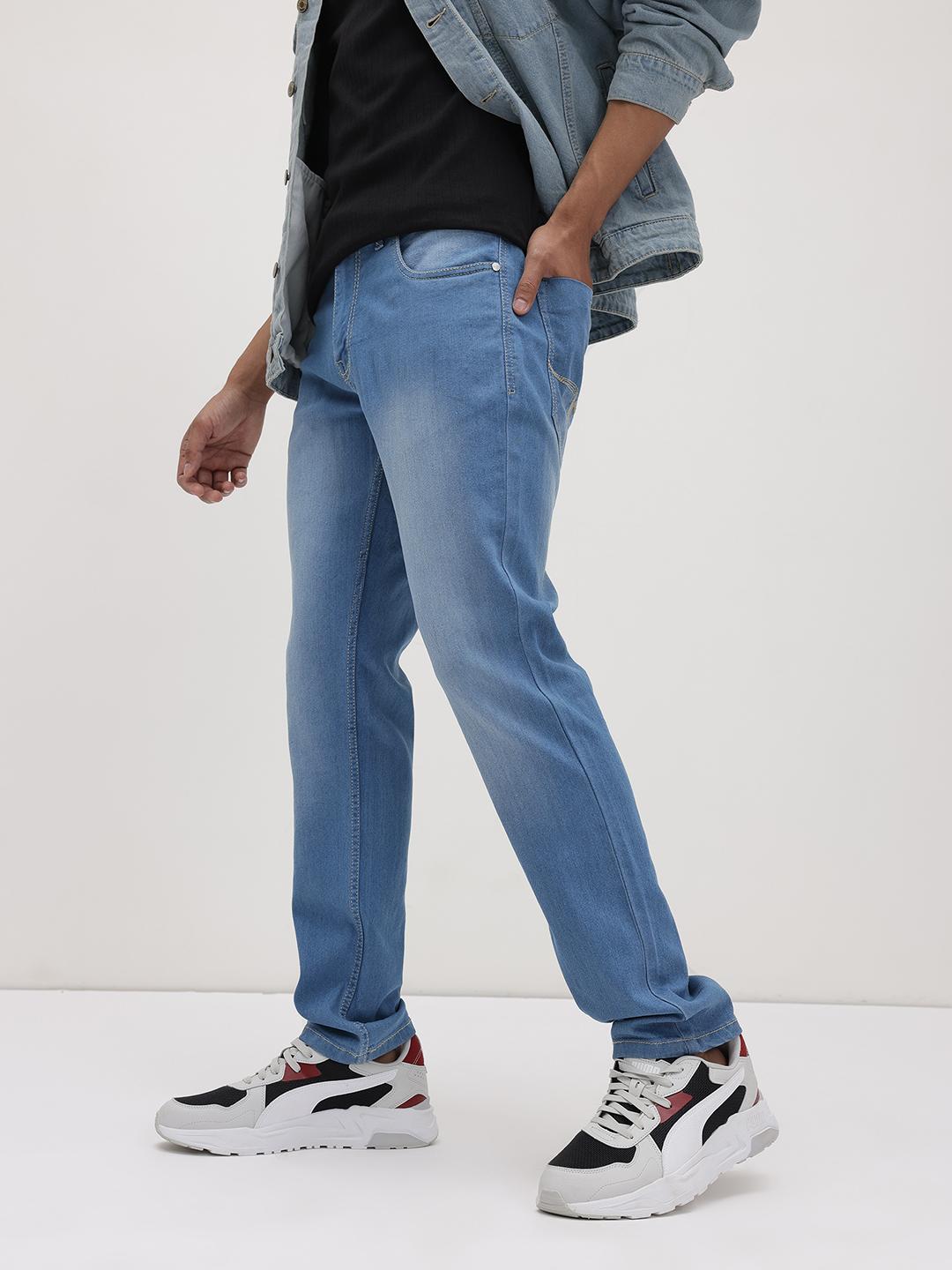 Roadster Men Slim Fit Mid-Rise Light Fade Stretchable Jeans