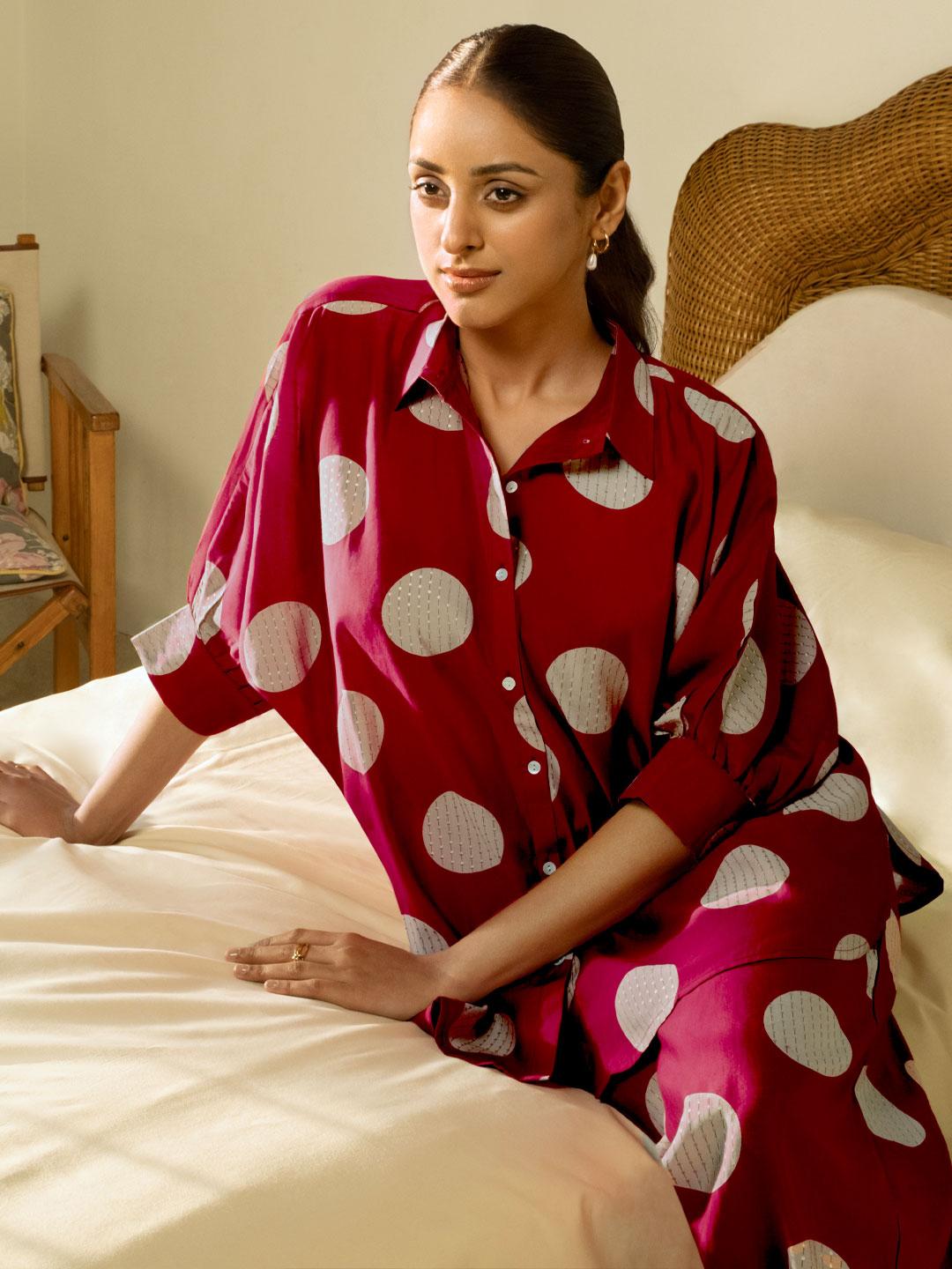 Buy Libas Geometric Printed Kimono Shirt With Palazzo - - Apparel for Women