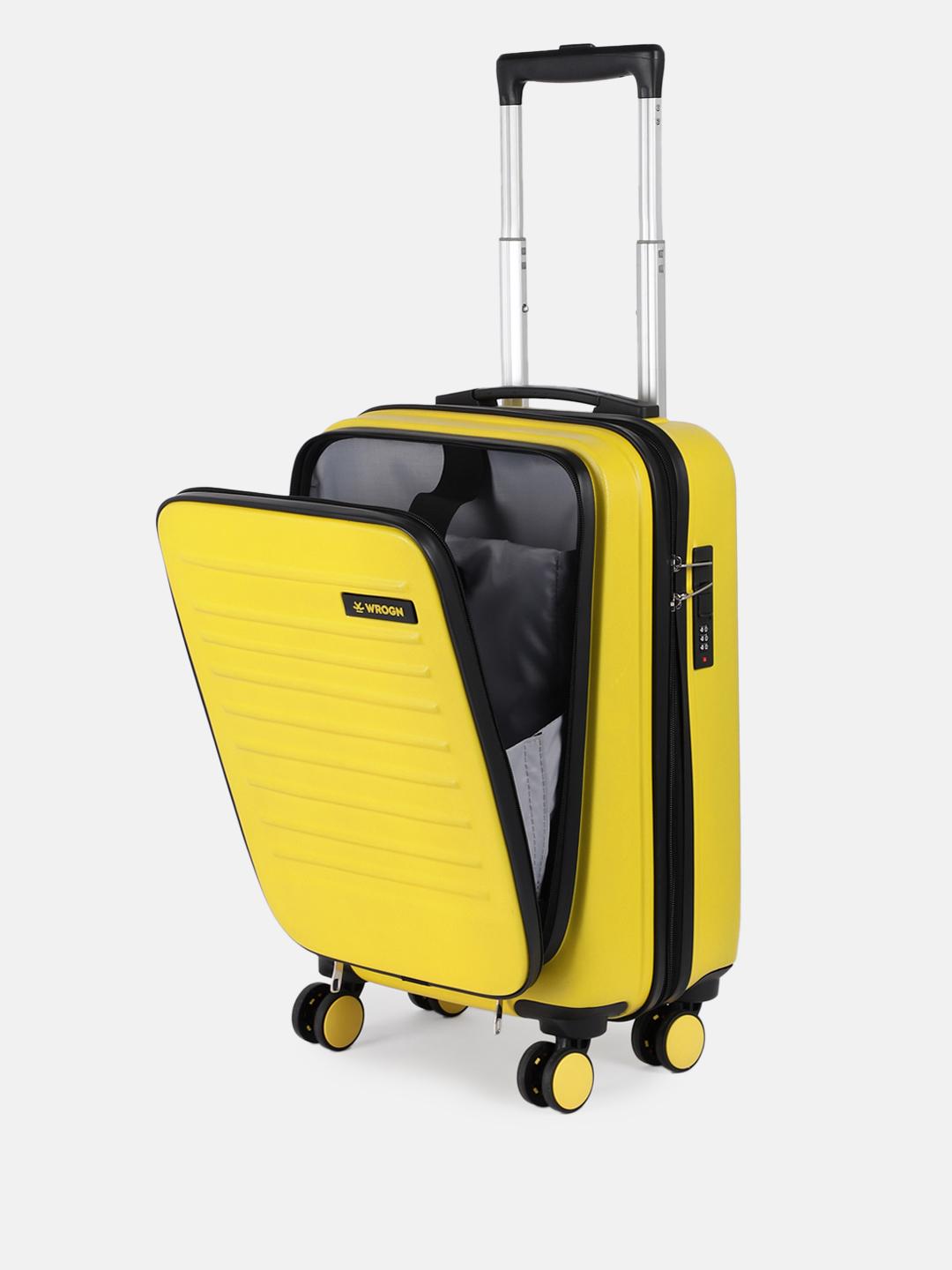 Shell Trolley Buy WROGN Unisex Kangaroo Hard Shell Cabin Trolley Suitcase 38L ...