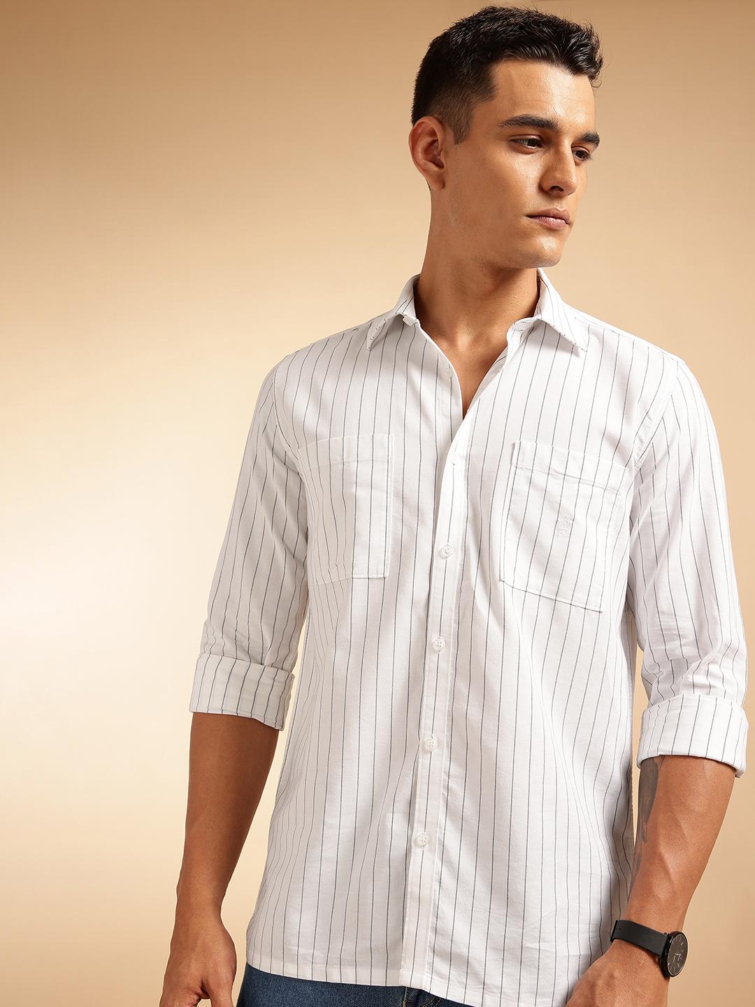 French Connection Striped Slim Fit Casual Shirt