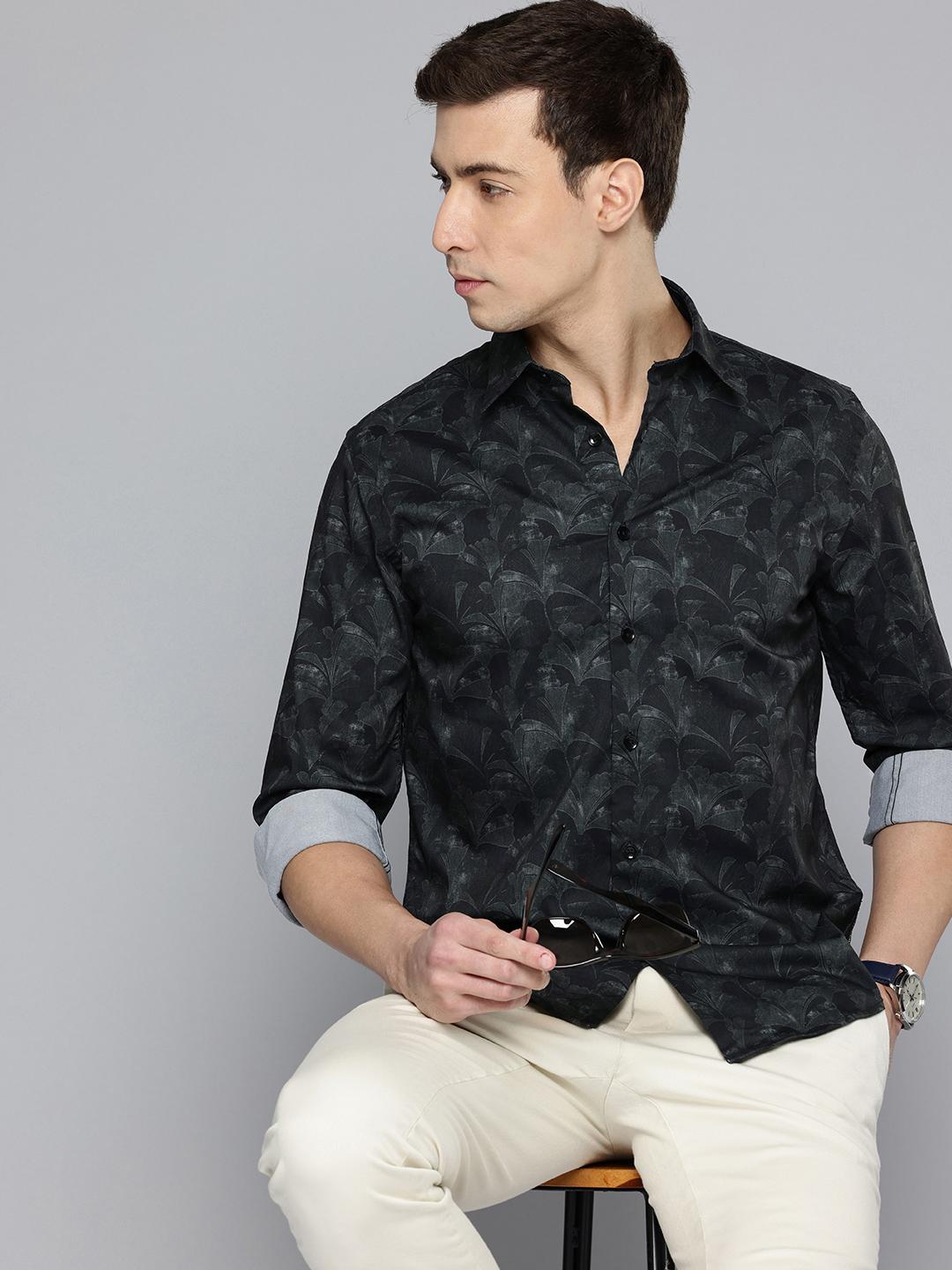 Flying Machine Slim Fit Floral Opaque Floral Printed Casual Shirt