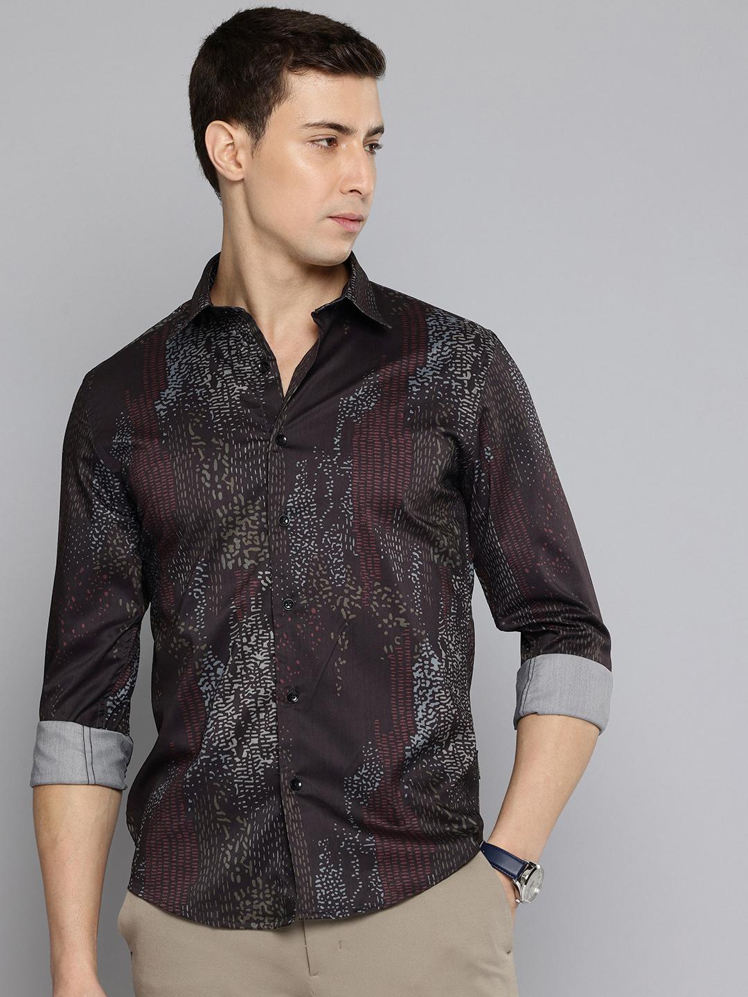 Flying Machine Slim Fit Abstract Printed Casual Shirt