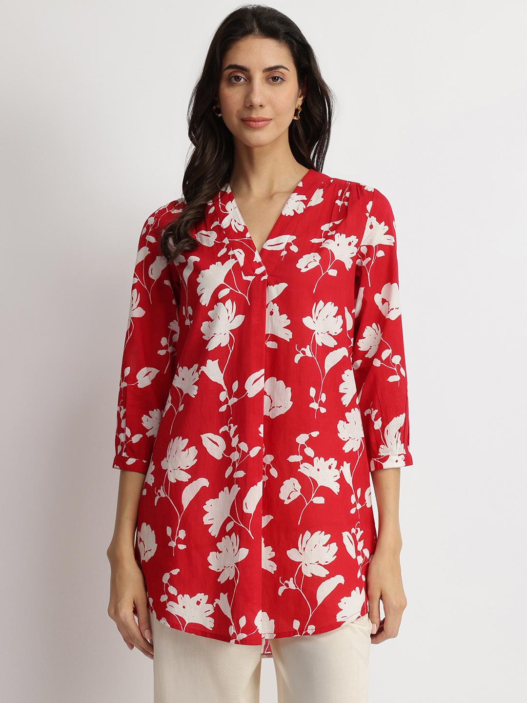 Floral Print Cotton Top main image 0