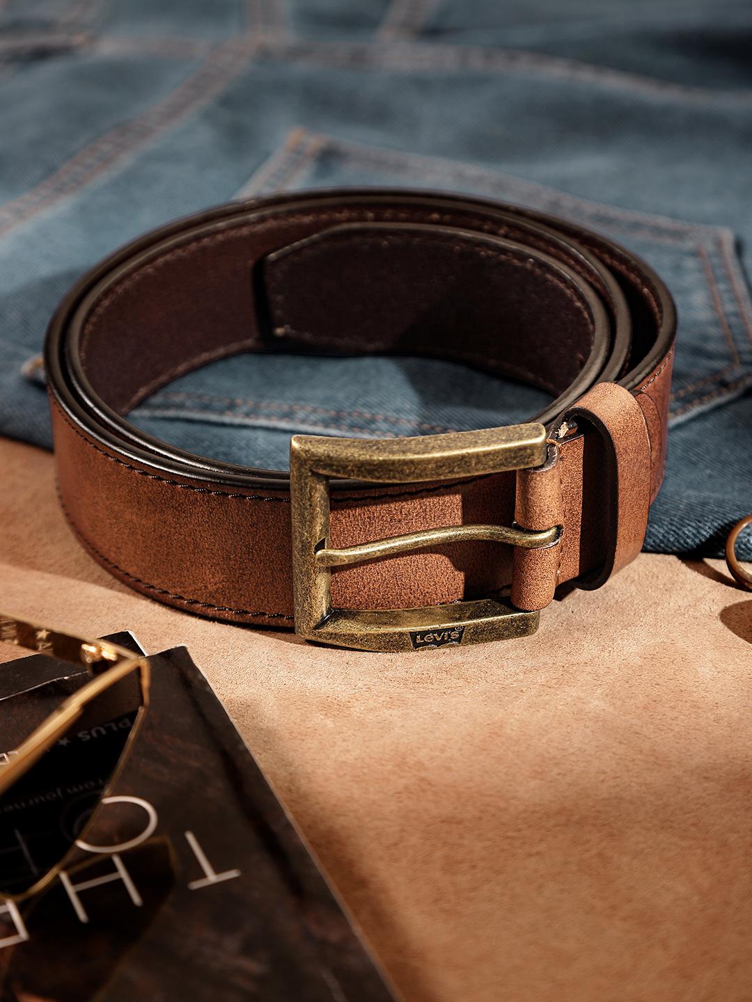Buy Levis Men's Tan Solid Belt - Belts for Men 32756546 | Myntra