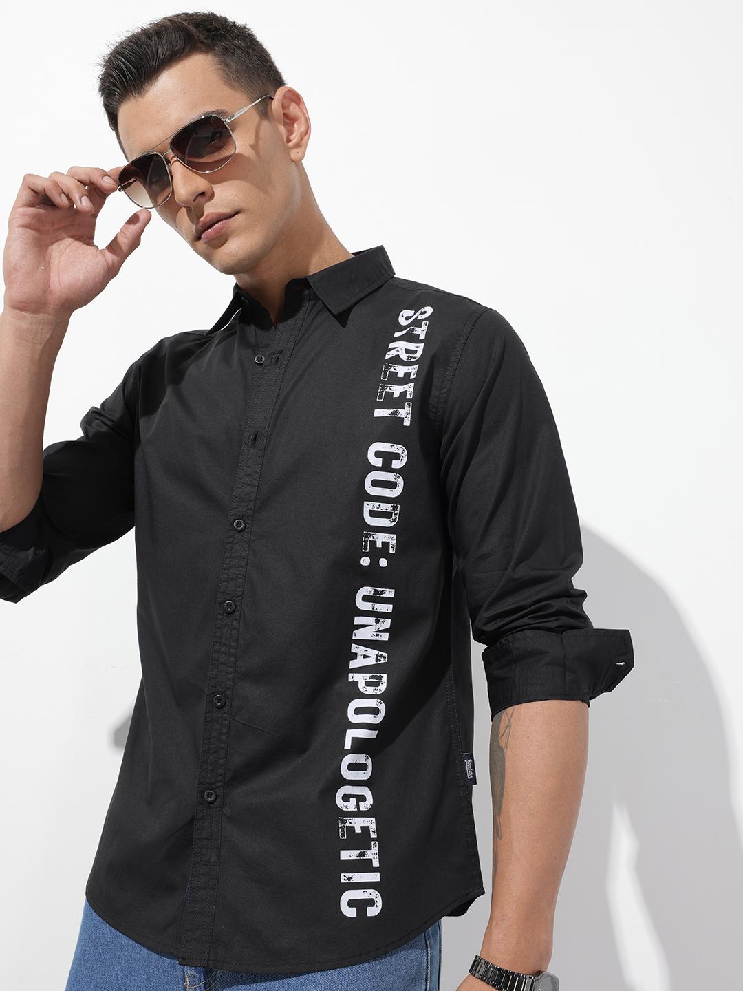 The Roadster Life Co. Typography Printed Pure Cotton Casual Shirt