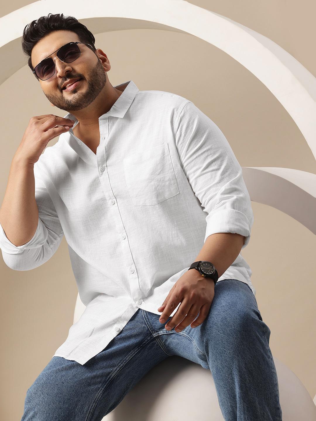 Sztori Men Premium Plus Size Pure Cotton Casual Shirt