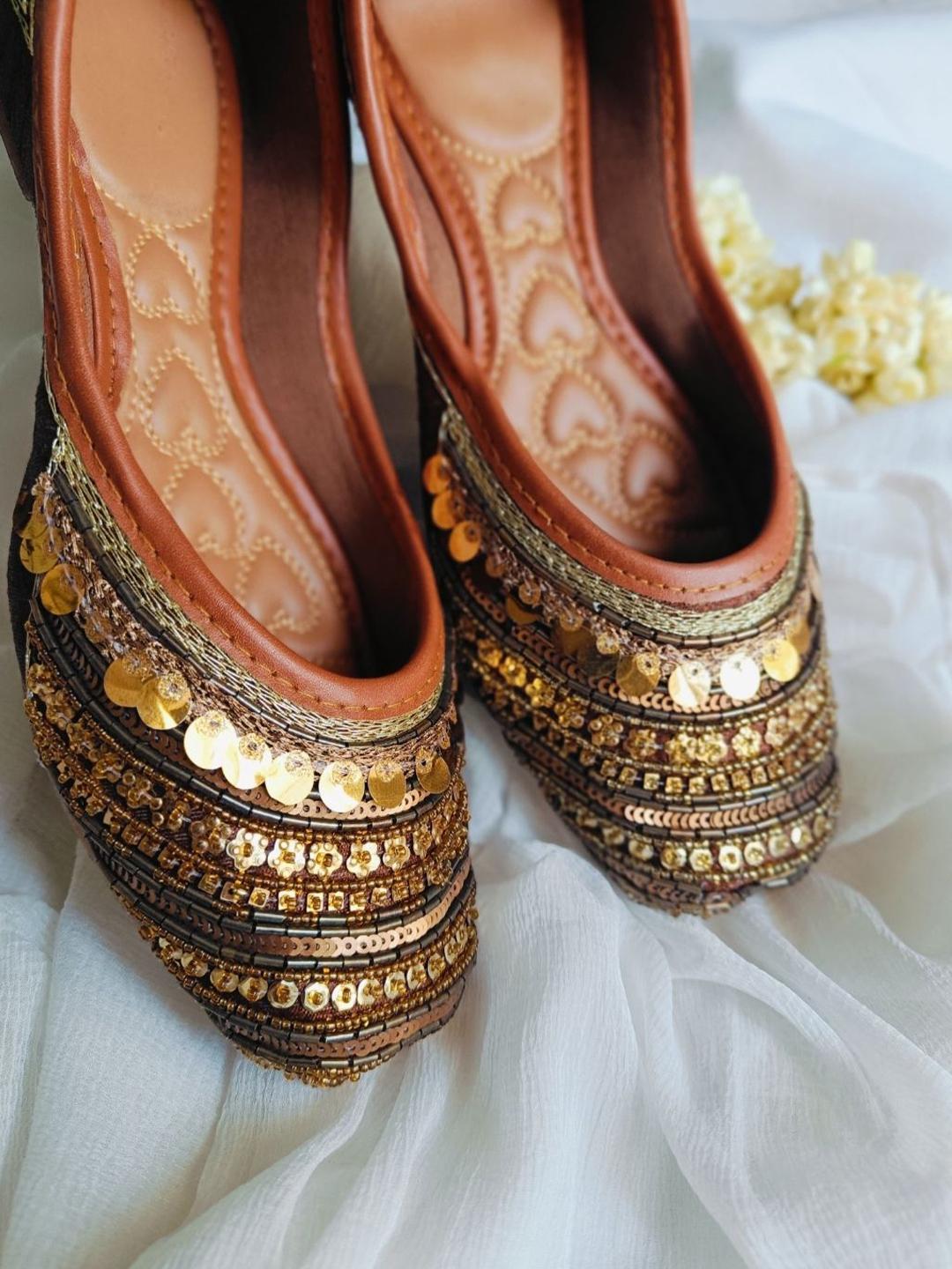 Buy Anouk Women Embellished Ethnic Mojaris Flats -  - Footwear for Women