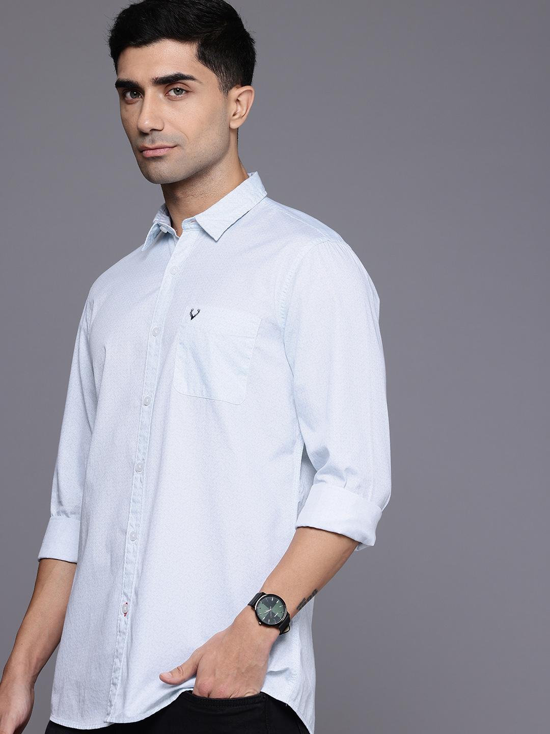 Allen Solly Pure Cotton Custom Fit Geometric Printed Casual Shirt