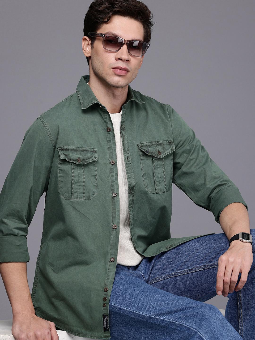 Allen Solly Pure Cotton Custom Slim Fit Casual Shirt