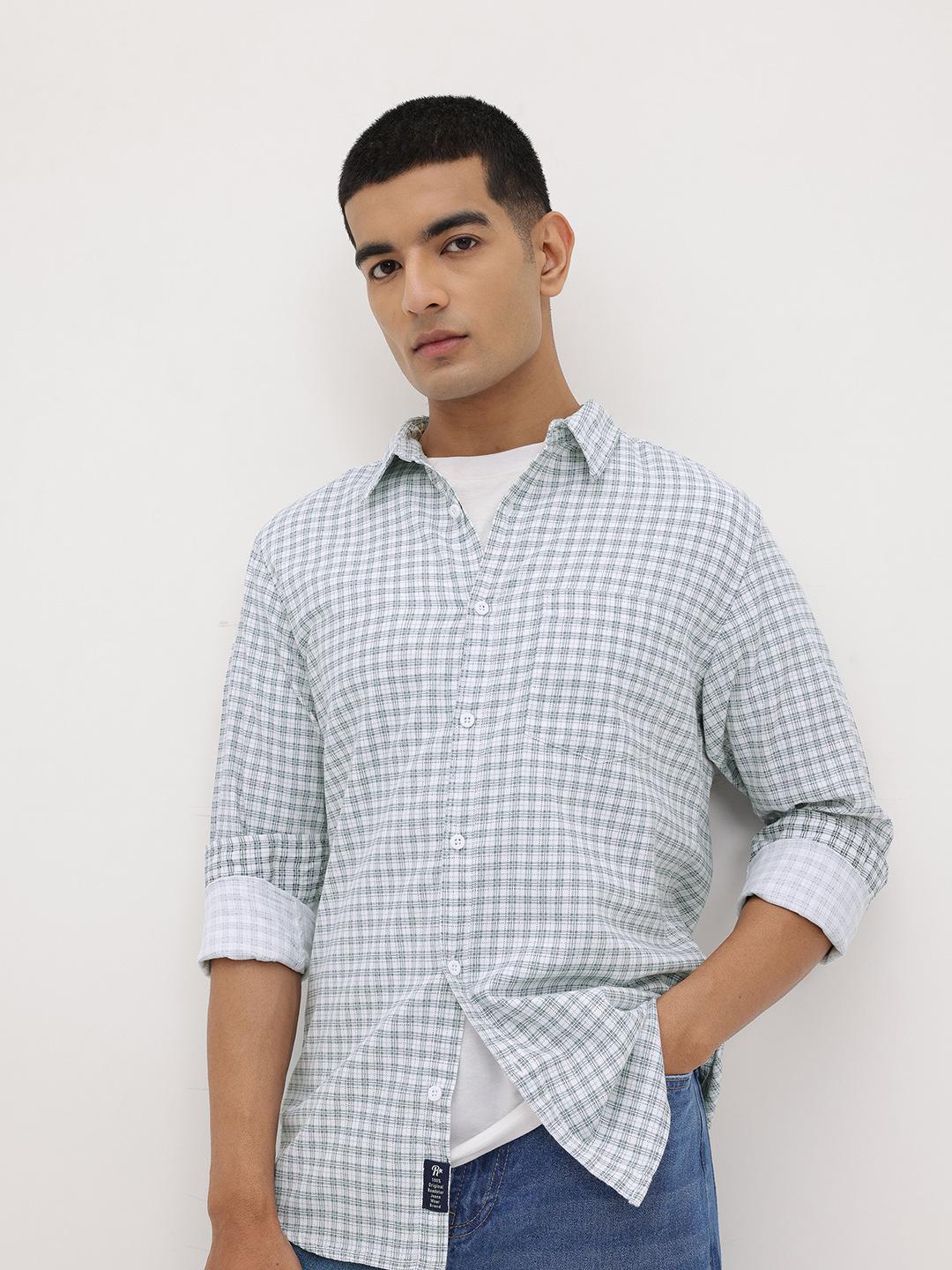 The Roadster Life Co. Tartan Checked Pure Cotton Casual Shirt
