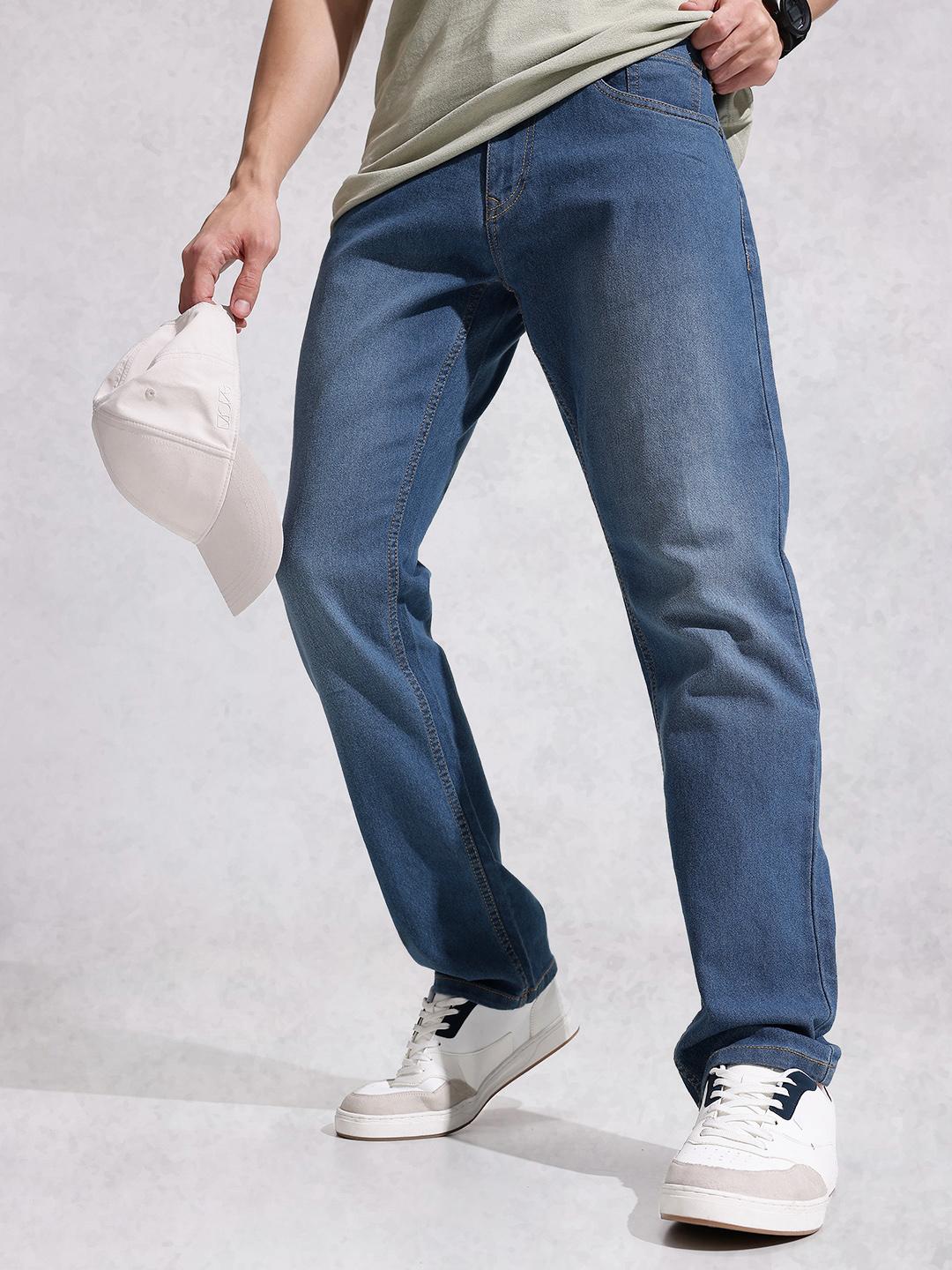 WROGN Men Relaxed Fit Light Fade Stretchable Jeans