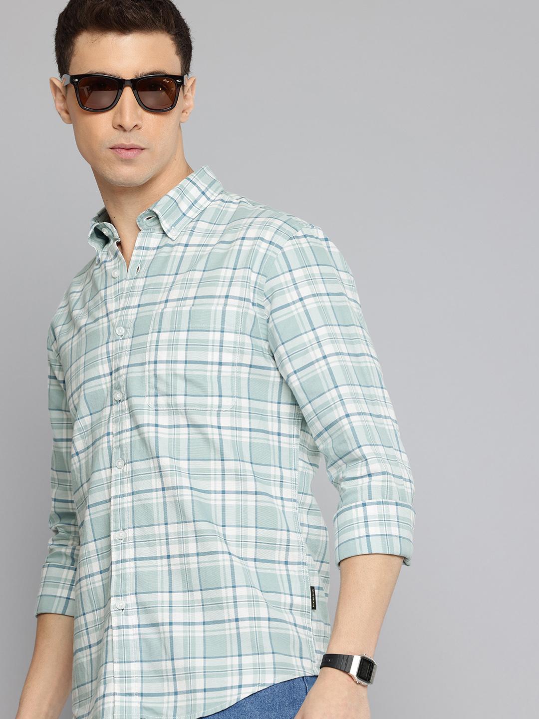 Flying Machine Pure Cotton Slim Fit Checked Casual Shirt
