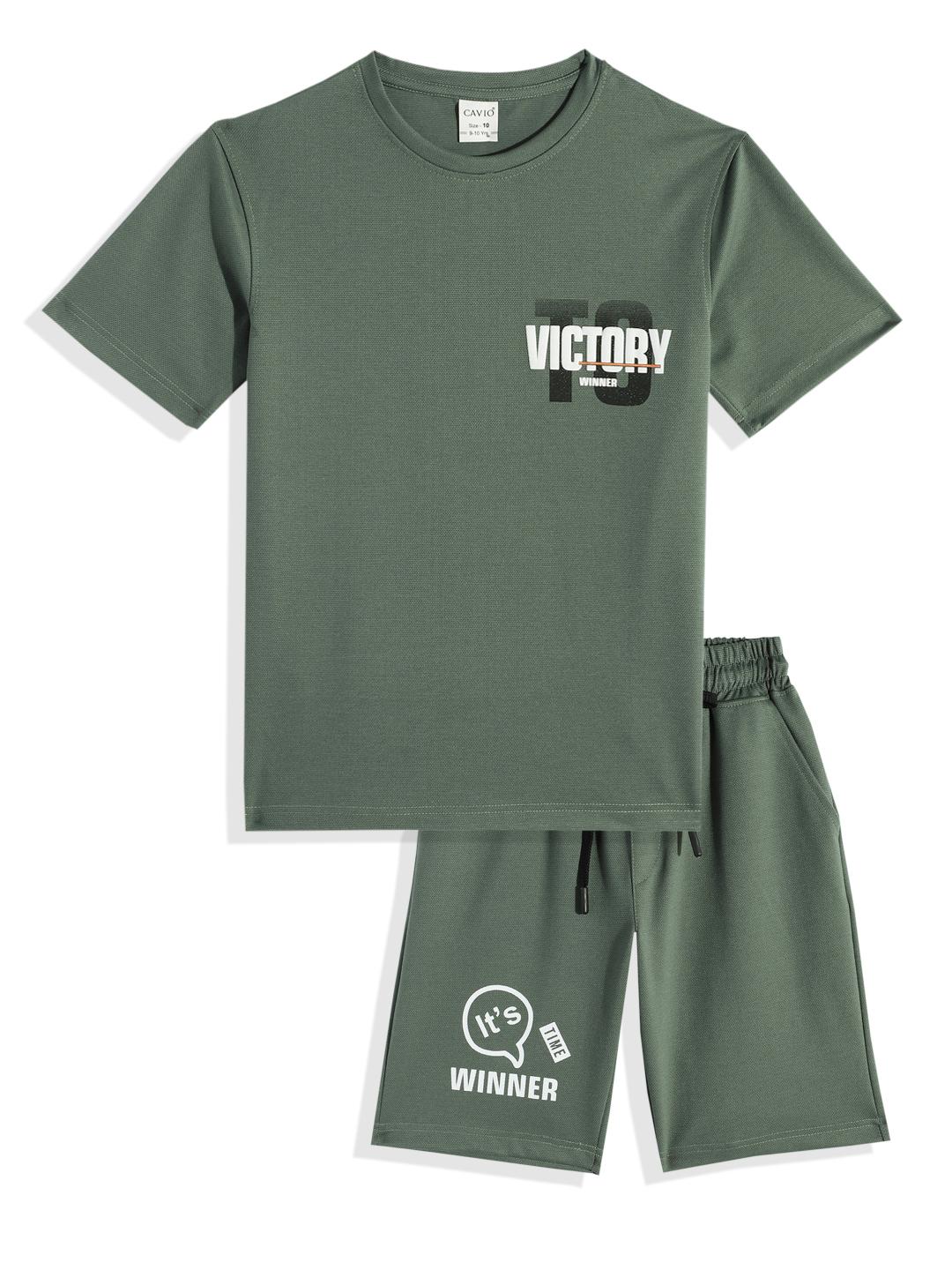 Buy CAVIO Boys Printed T Shirt With Shorts -  - Apparel for Boys