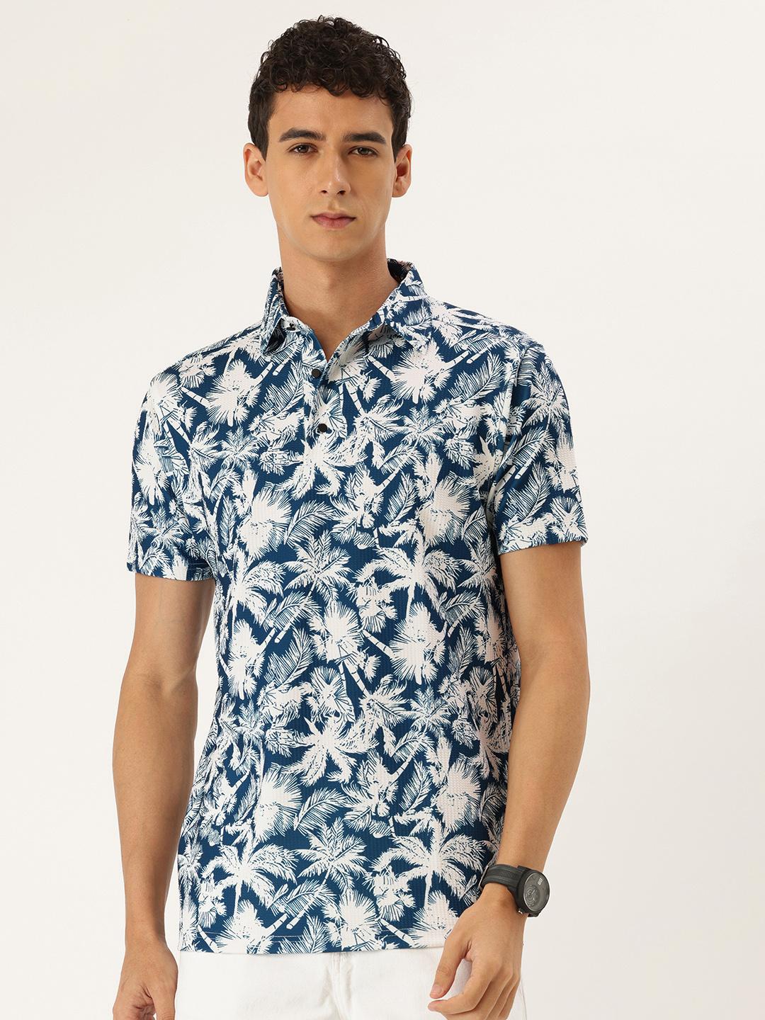 Buy FIFTY TWO Tropical Printed Polo Collar T Shirt - Tshirts for Men ...
