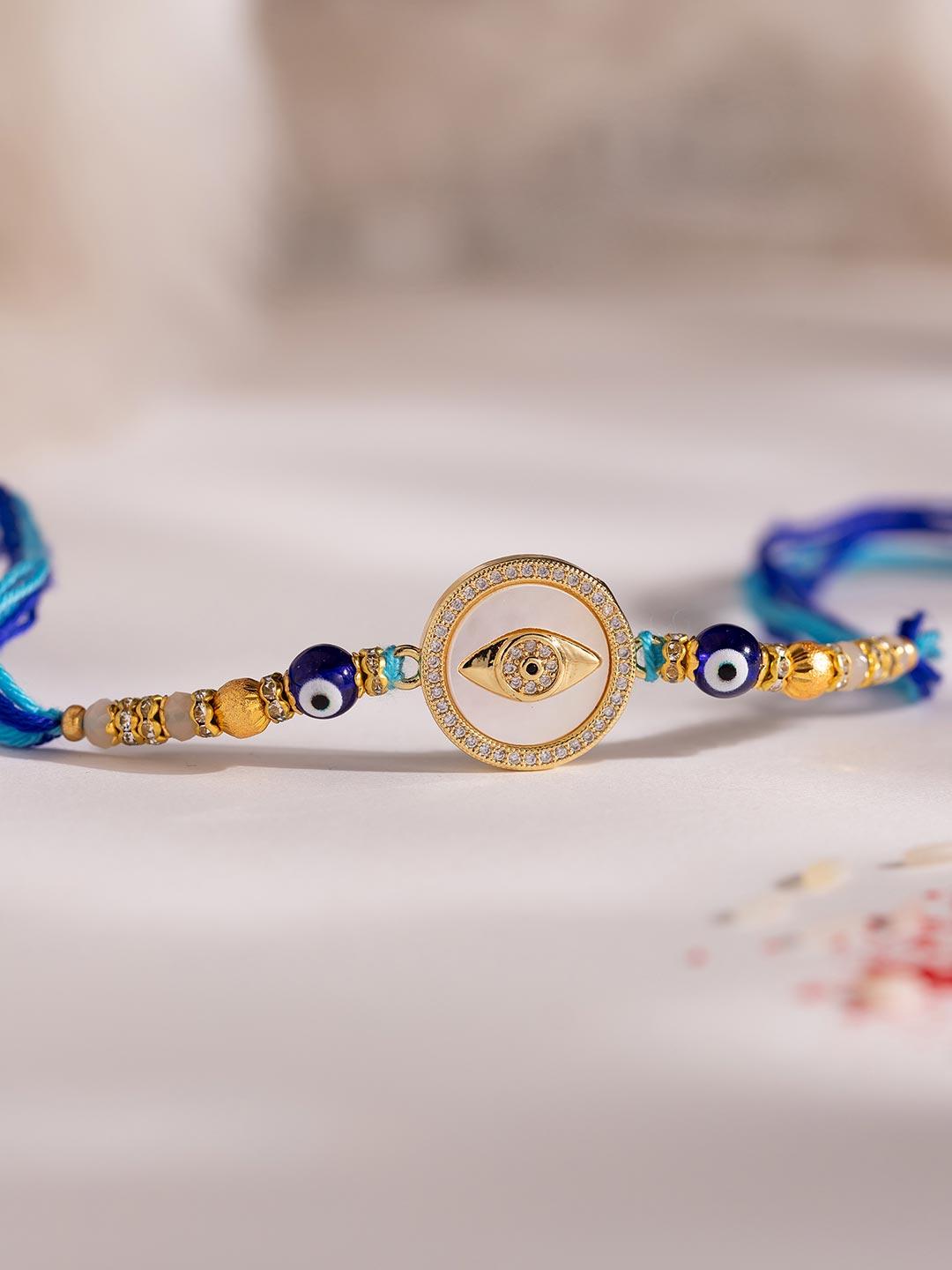 Buy Diamond Charm Evil Eye Rakhi For Brother -  - Accessories for Men