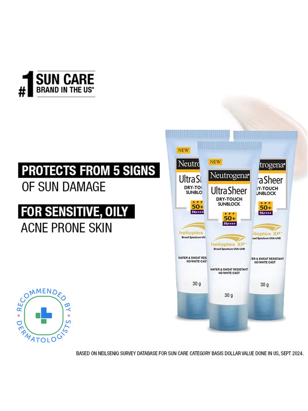Buy Neutrogena Set Of 3 Ultra Sheer SPF50+ Dry Touch Sun Block With Glycerin 30 G Each - - Personal Care for Unisex