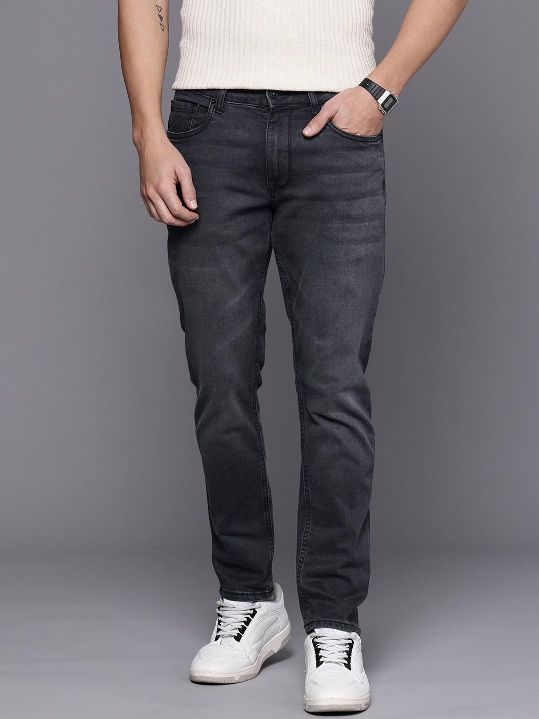 Louis Philippe Men Smart Fit Stretchable Mid Rise Mid stone Wash Jeans