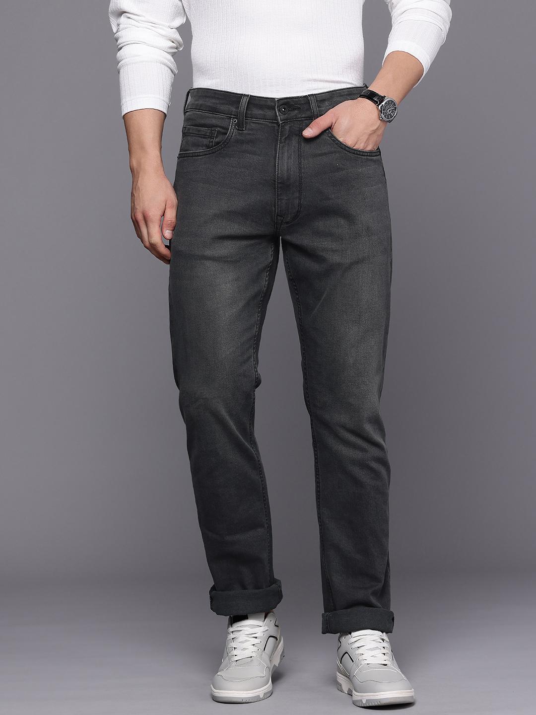 Louis Philippe Men Regular Fit Stretchable Mid Rise Superstrong Wash Jeans