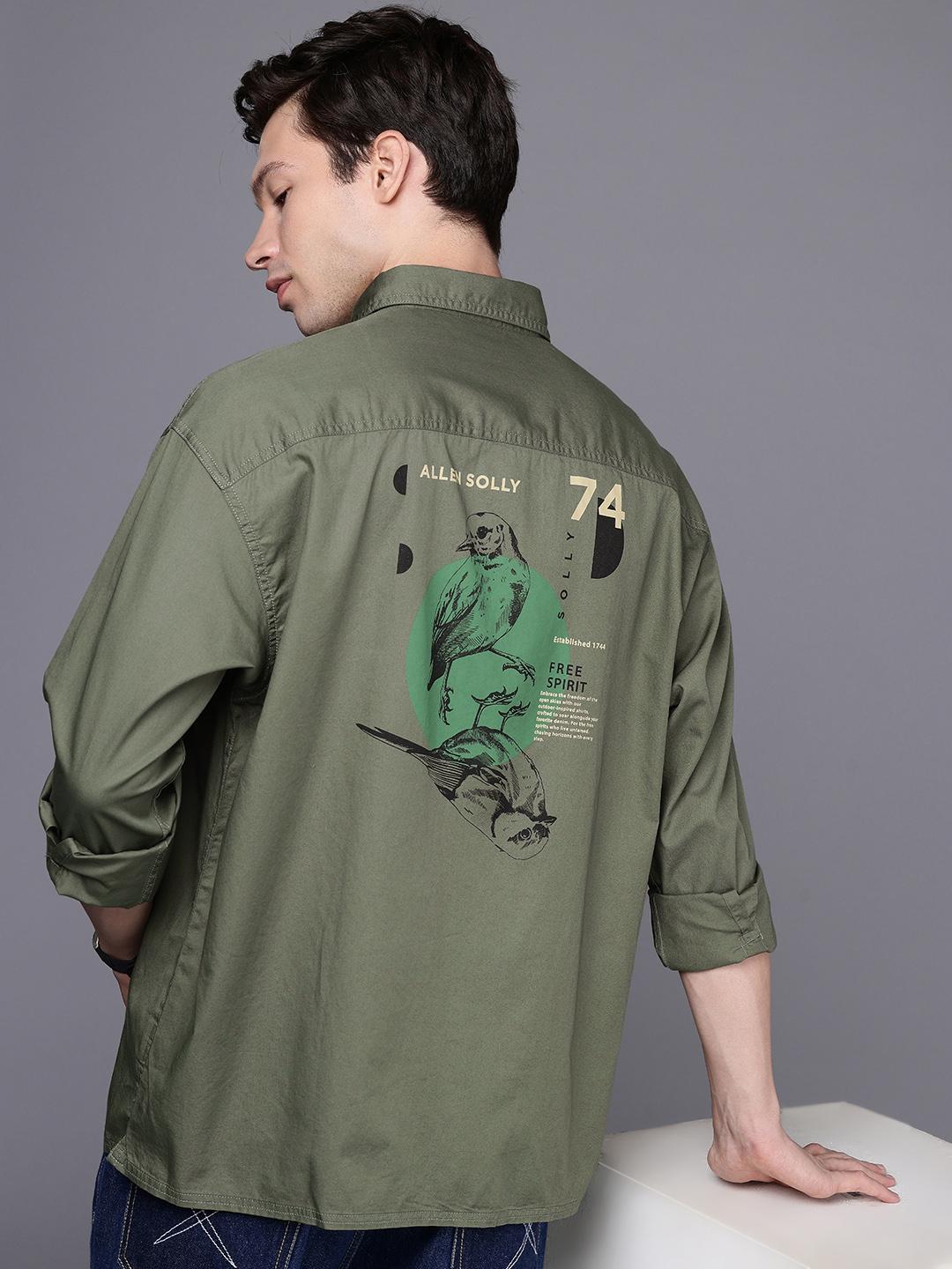 Allen Solly Pure Cotton Relaxed Fit Graphic Printed Casual Shirt