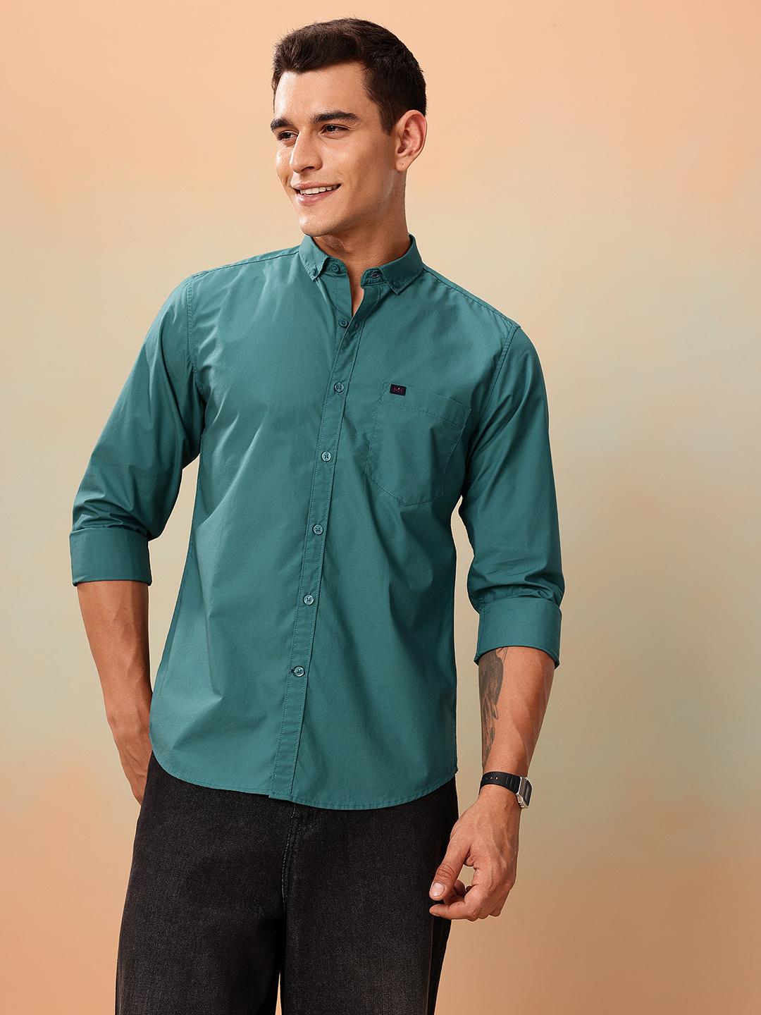 Mast & Harbour Solid Regular Fit Shirt