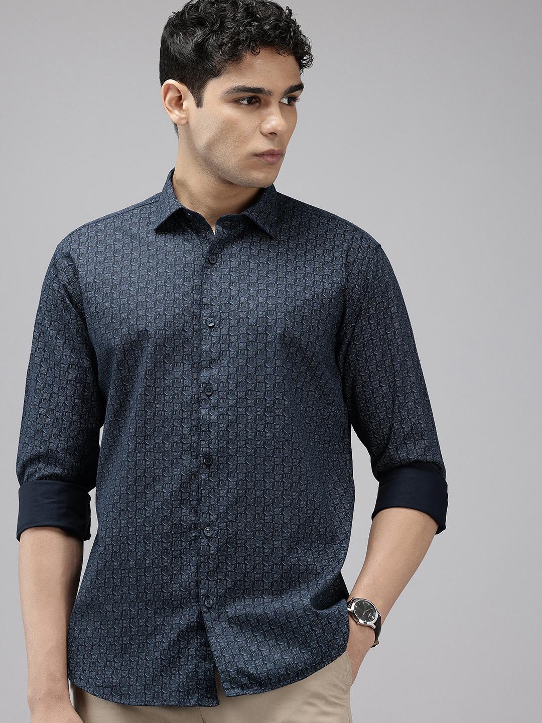Park Avenue Pure Cotton Slim Fit Printed Casual Shirt