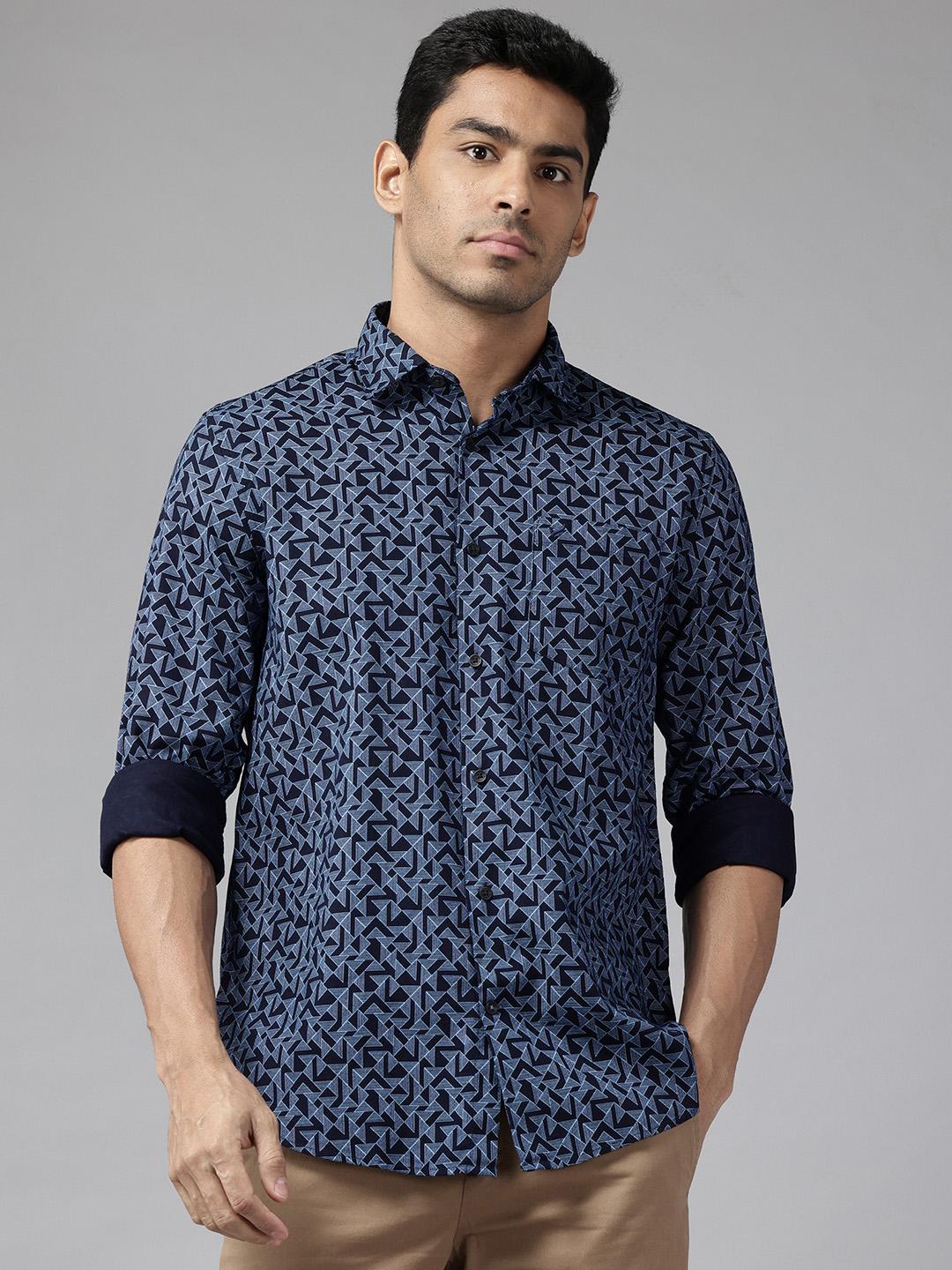 Blackberrys Men Slim Fit Pure Cotton Printed Casual Shirt