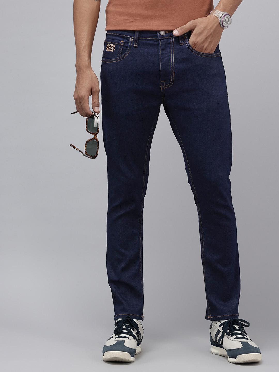 U.S. Polo Assn. Denim Co. Men Henry Skinny Fit Mid-Rise Stretchable Jeans