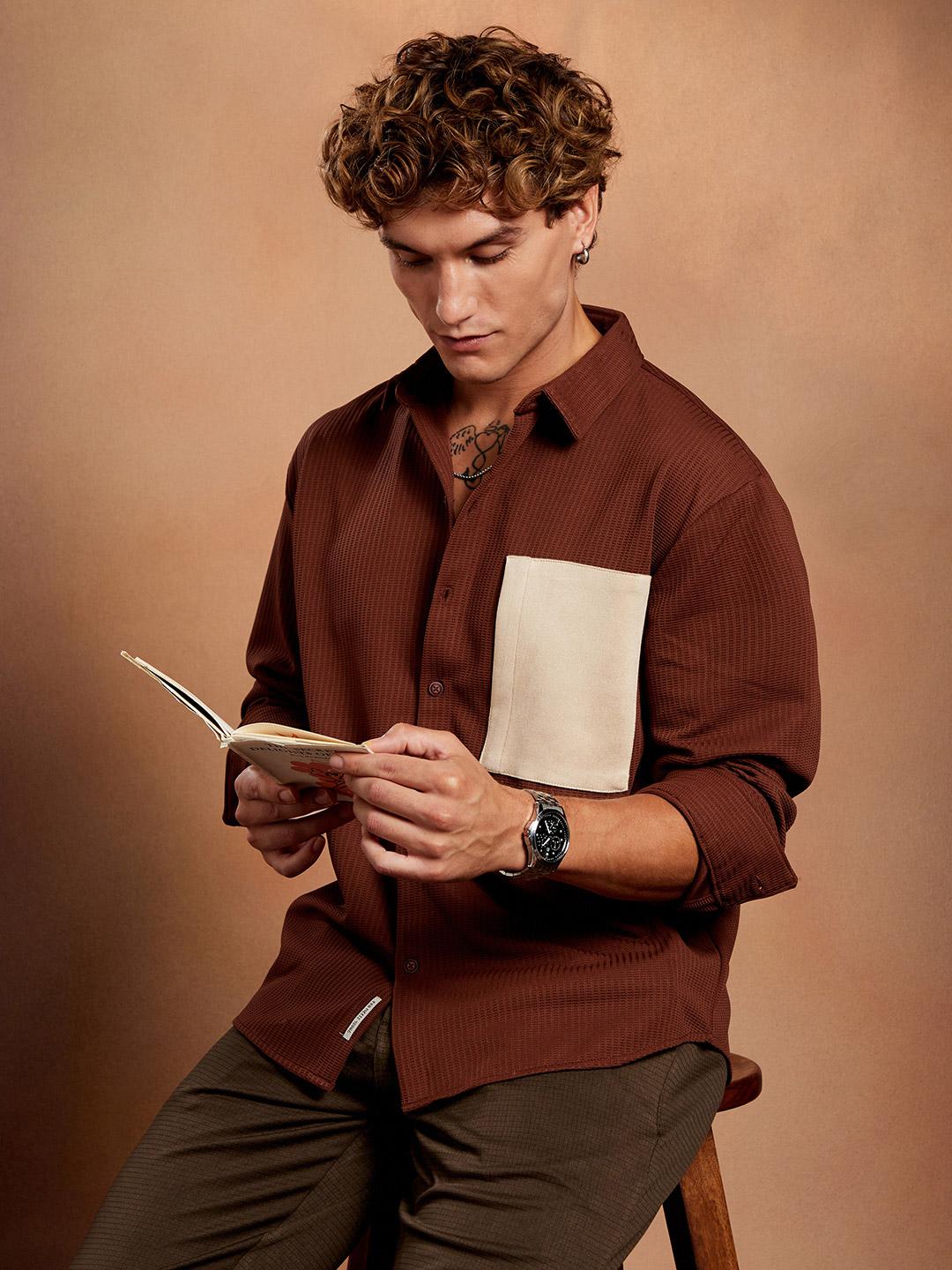 Campus Sutra Men Comfort Colourblocked Casual Shirt