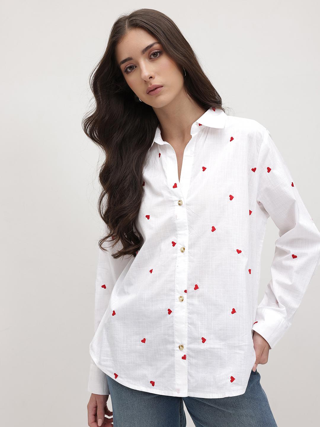 Embroidered casual shirt Shirts