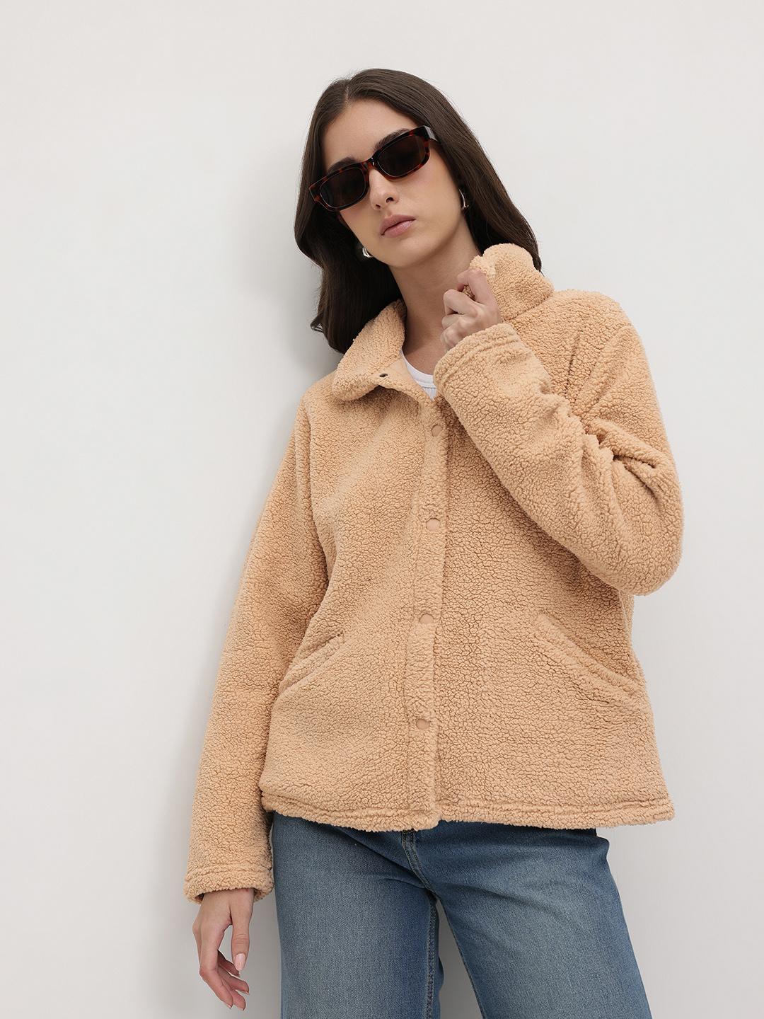 The Roadster Lifestyle Co. Solid Sherpa Jacket