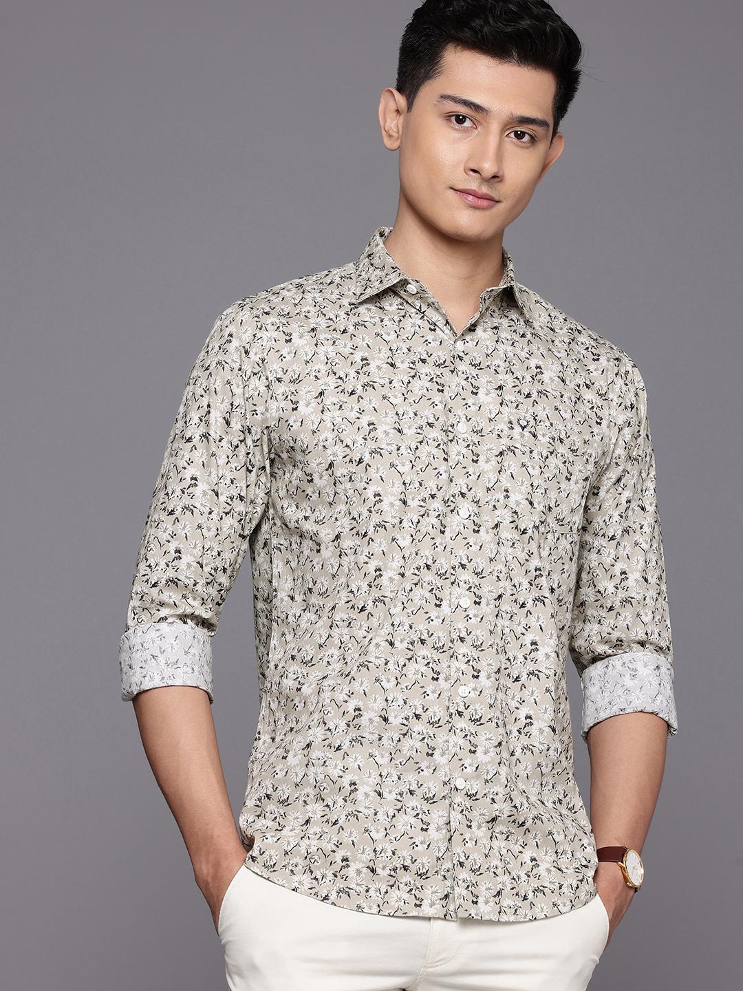 Allen Solly Classic Fit Floral Printed Pure Cotton Casual Shirt