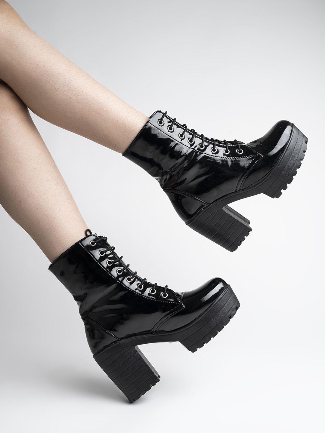 Buy Stylestry Women Casual Block Heeled Biker Boots - - Footwear for Women