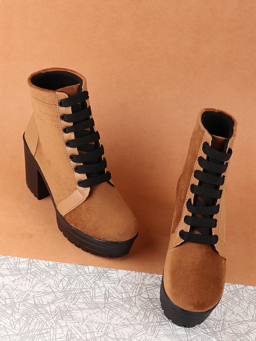 Buy Stylestry Women Casual Block Heeled Biker Boots -  - Footwear for Women