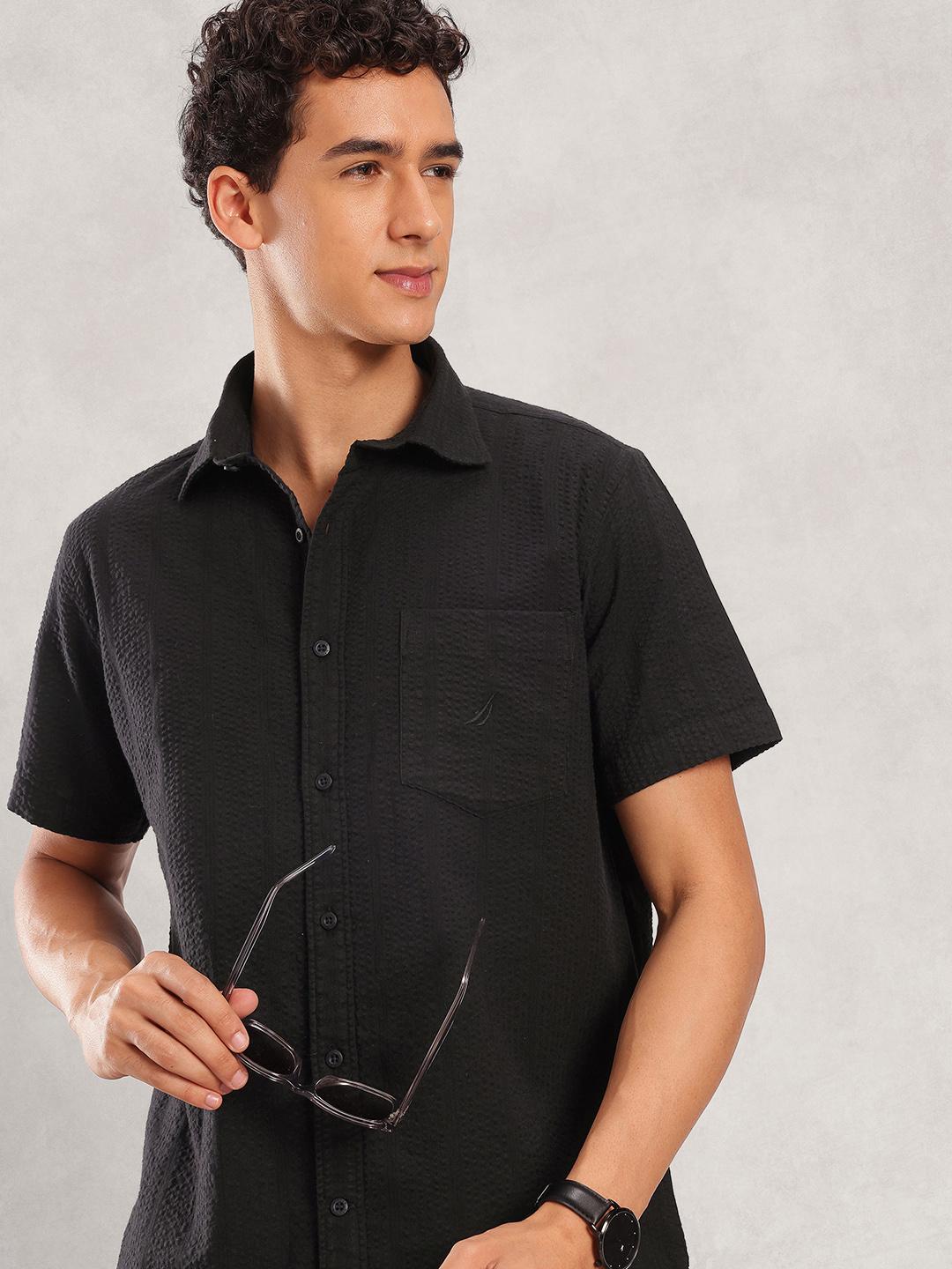 Nautica Men Premium Slim Fit Pure Cotton Casual Shirt