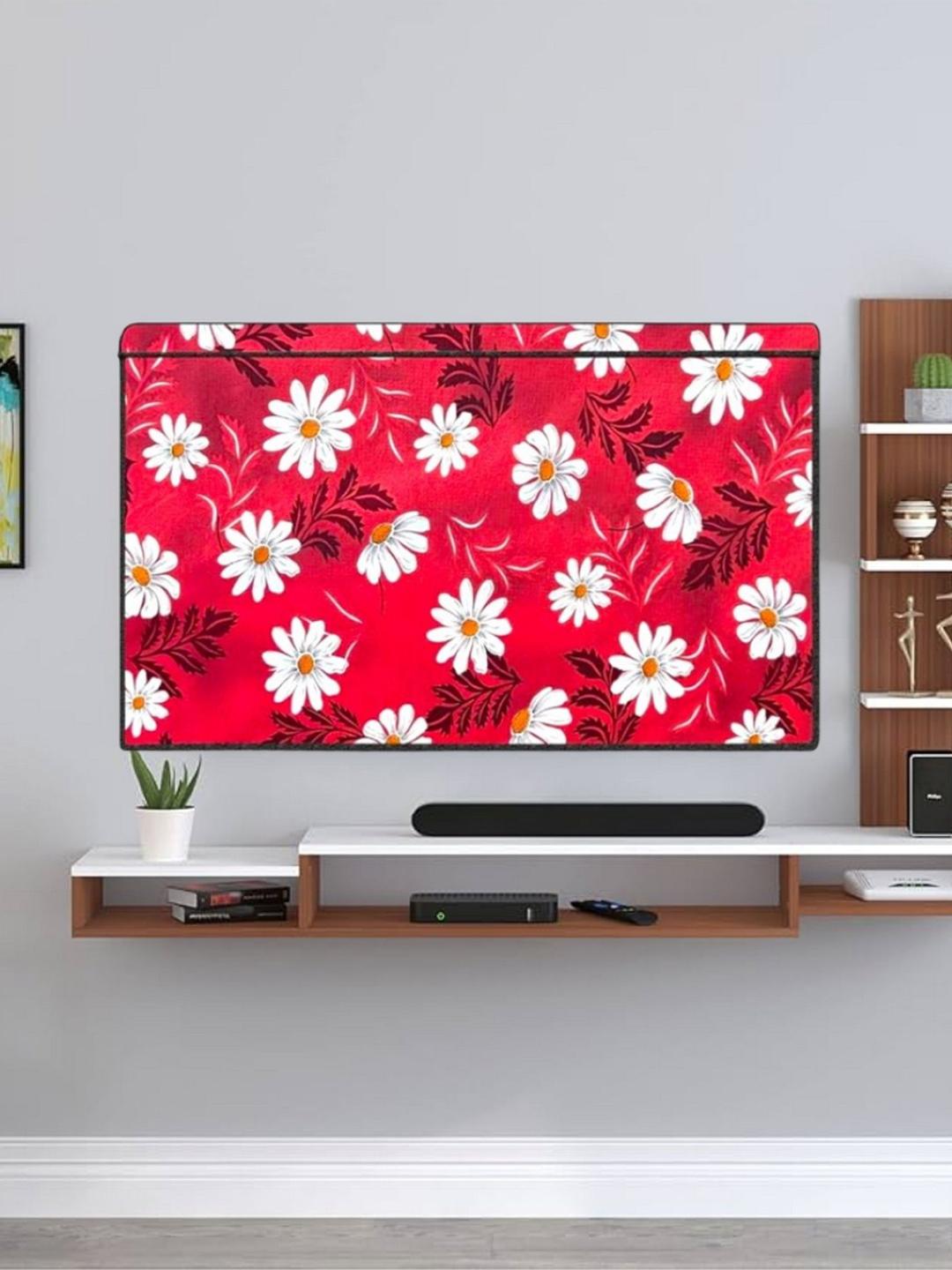 Buy Kalra Magic Red & White Printed Dustproof & Waterproof 32 Inch Tv Cover - - Home for Unisex