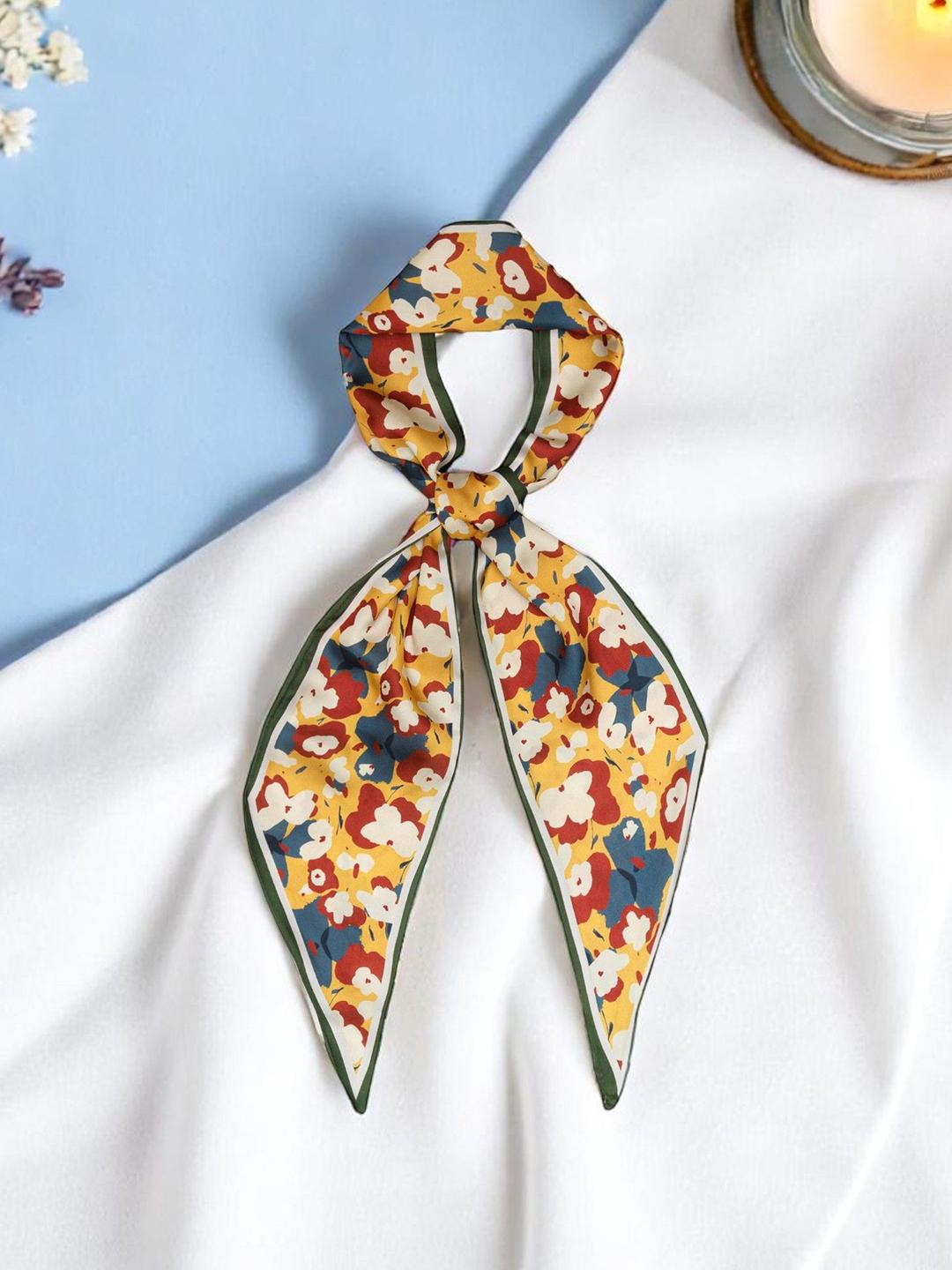 Buy Radhu & Kabby Women Floral Print Silk Scarf - - Accessories for Women